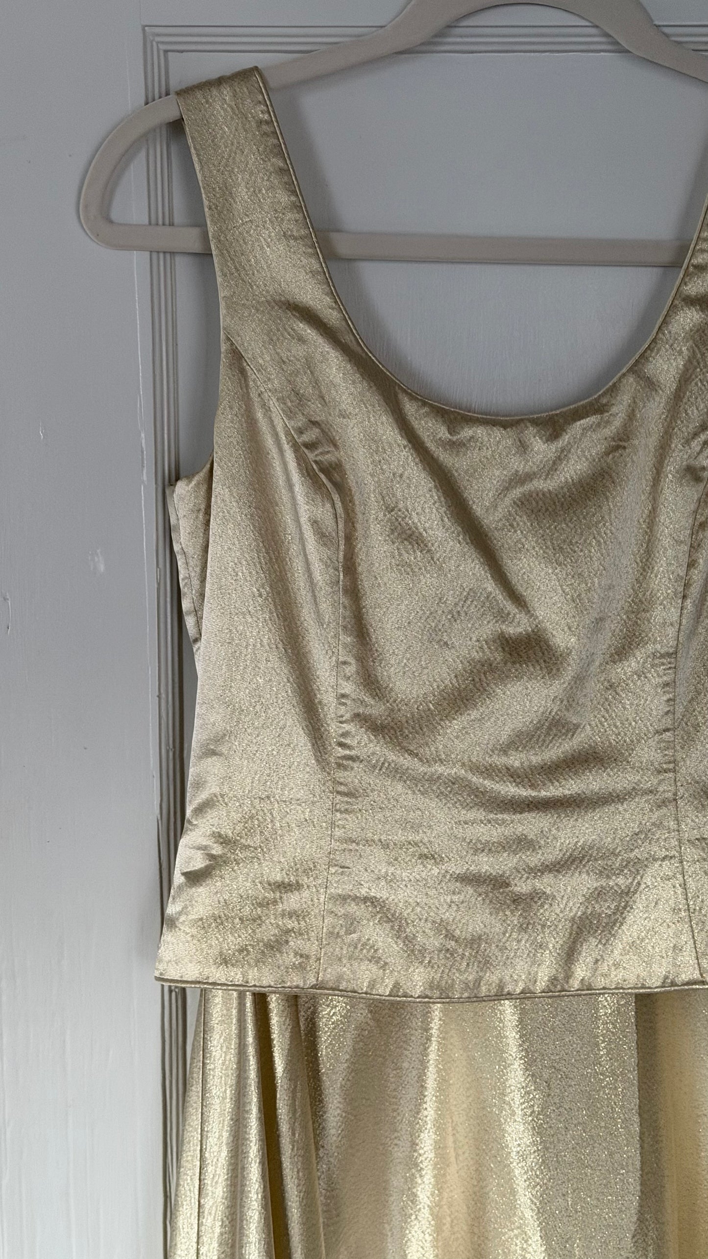 Gold Metallic Two Piece-Illusion Set