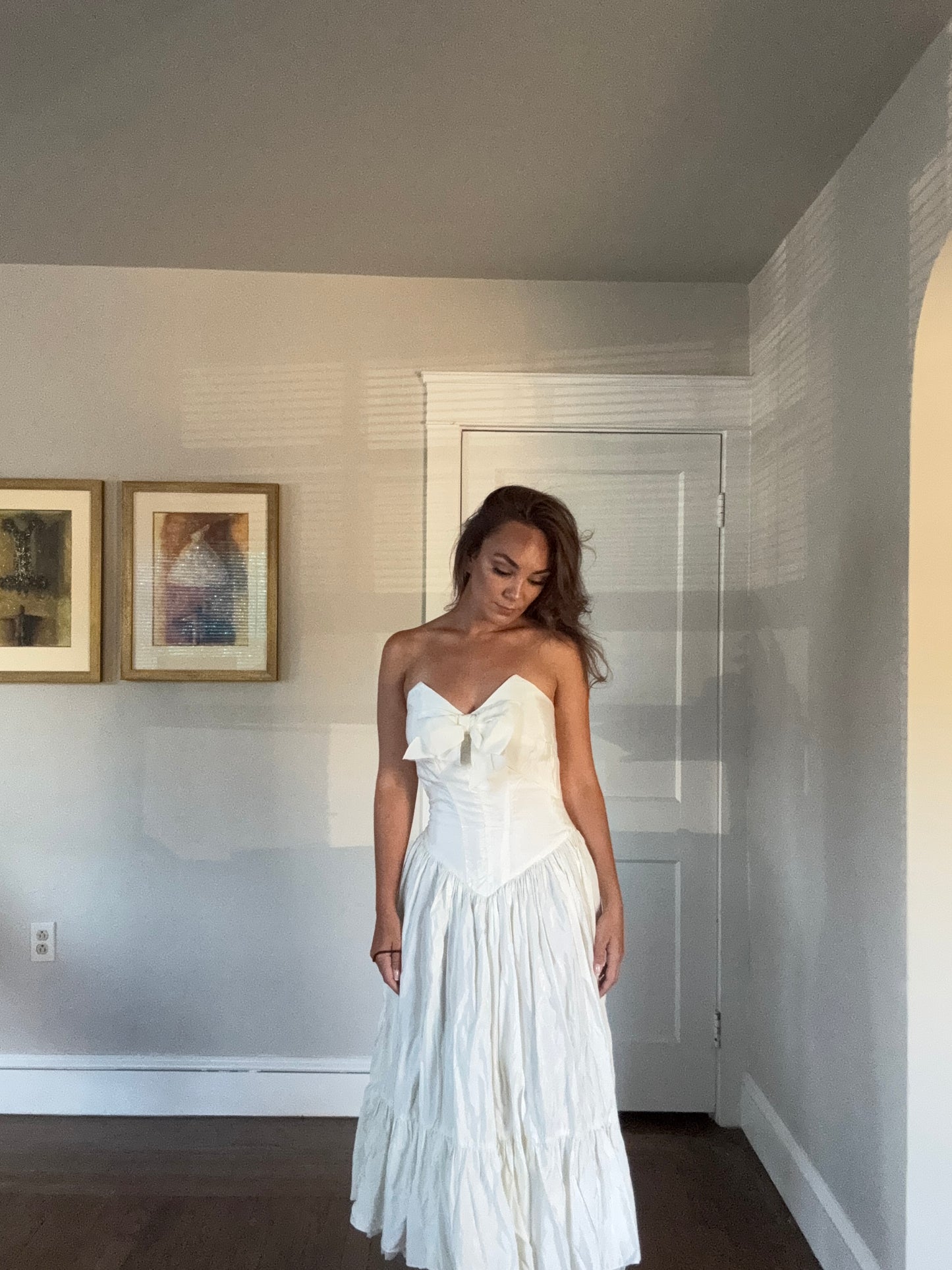 Rachel's Wedding Edit: Rare Bow-Detail Basque Waist Dress