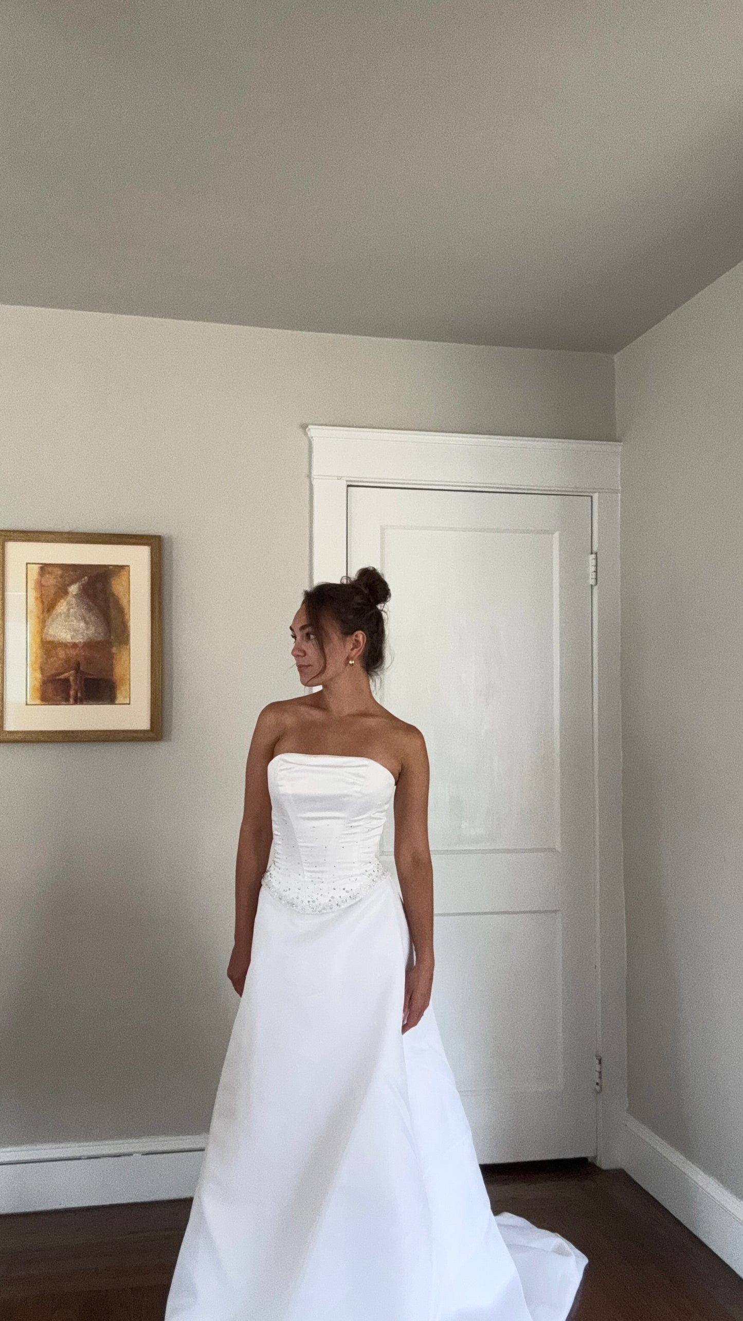 Y2K Basque Waist Embellished Corset Gown