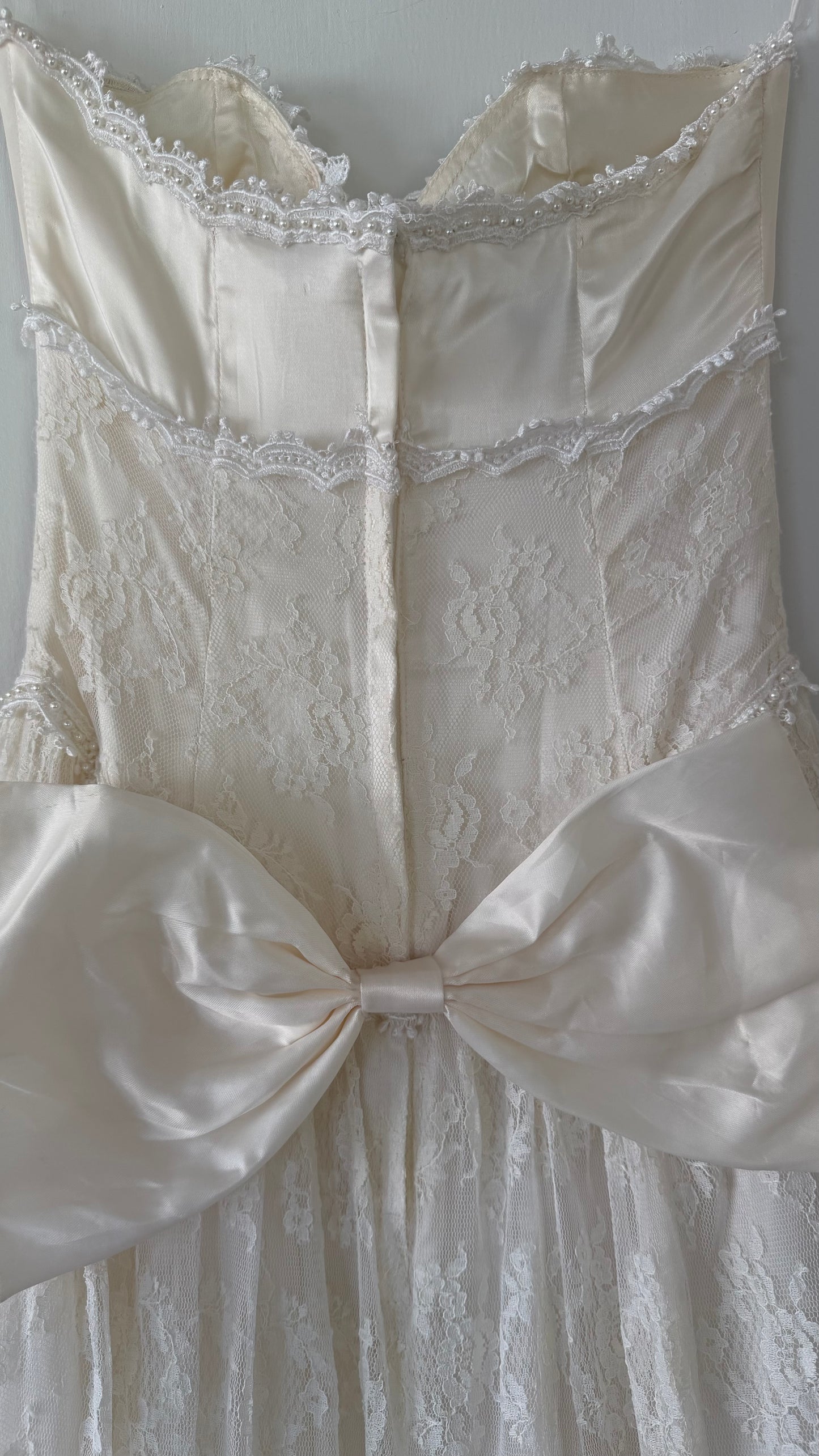 Lace Basque Waist Dress