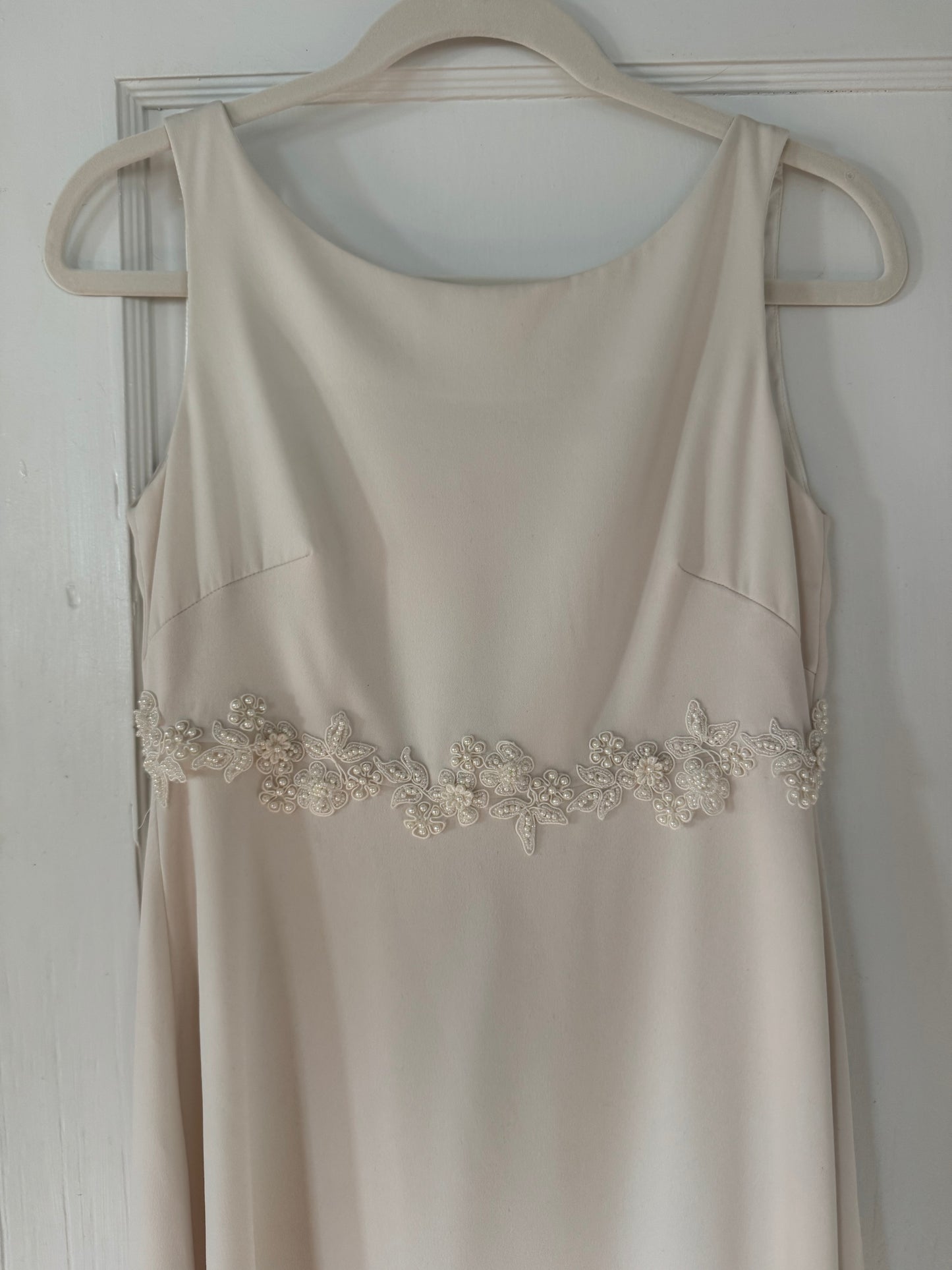 Low Back Ivory Wedding Dress with Train