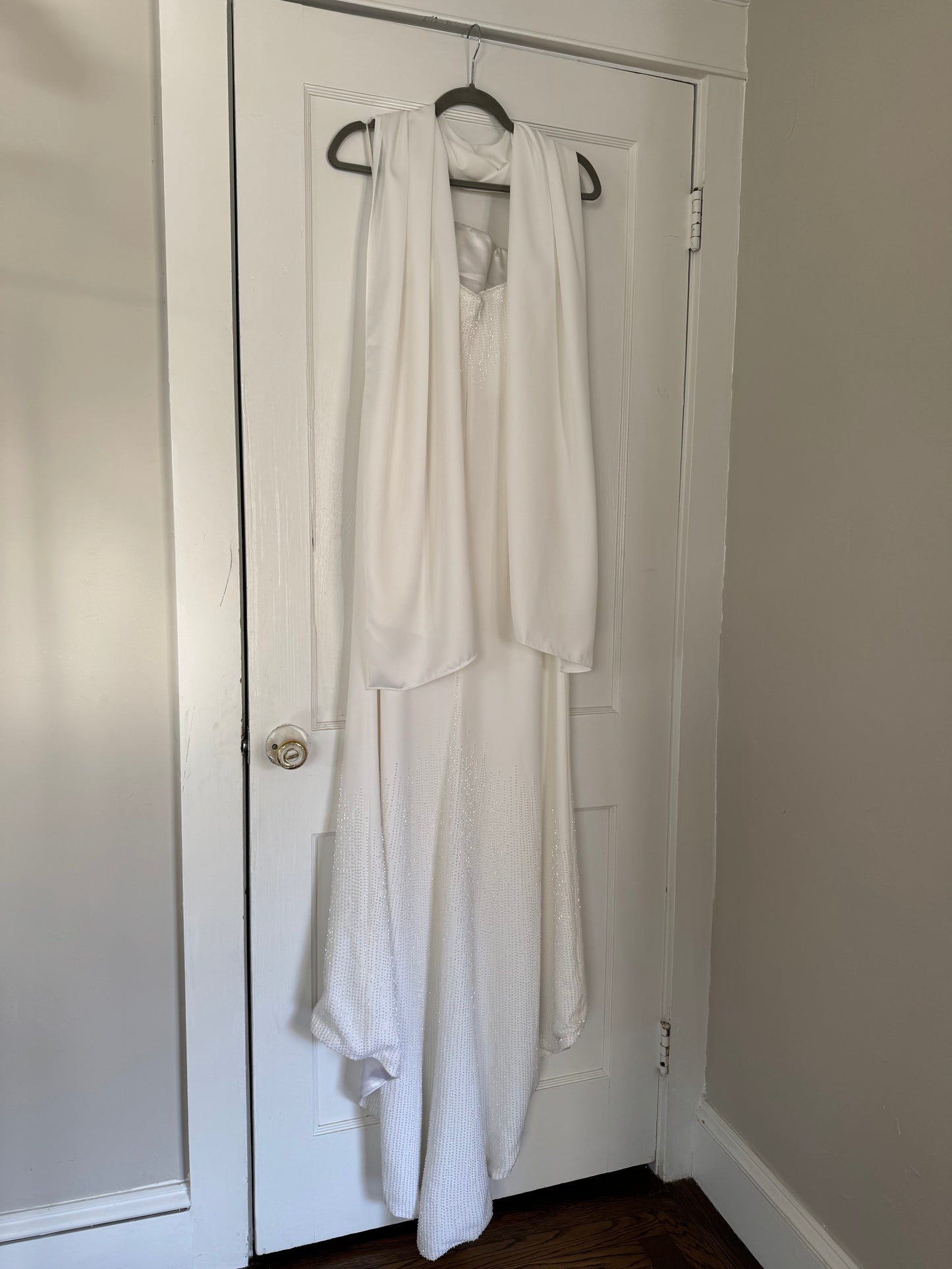 90s/Y2K Cassandra Stone Dress with Matching Neck Scarf