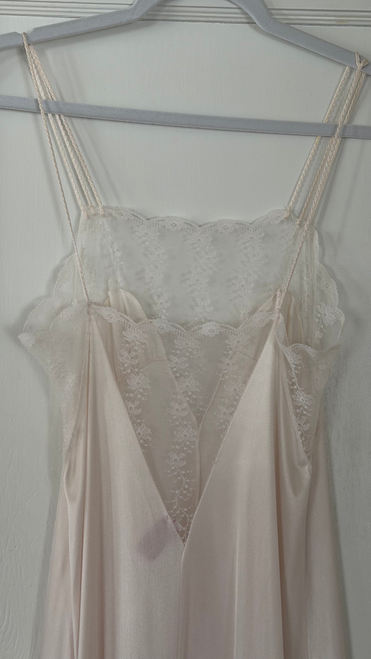 Pale Blush Lace Yolk Slip