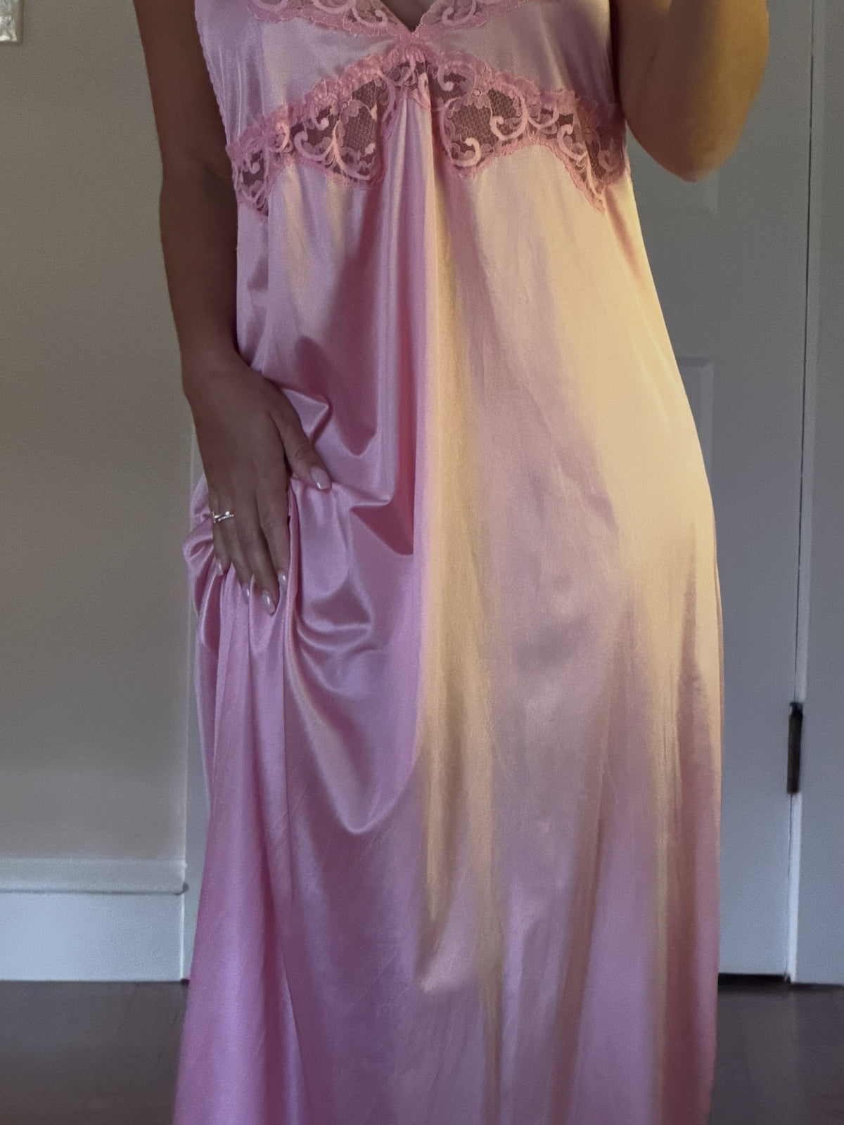 Pink Lace Detail Slip