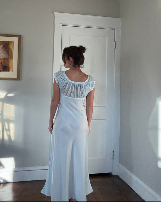 50s/60s Baby Blue Bias Cut Slip