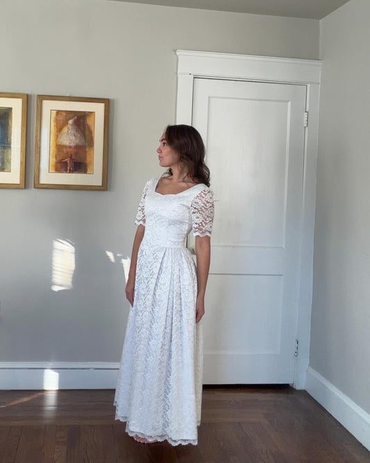 Basque Waist Lace Dress