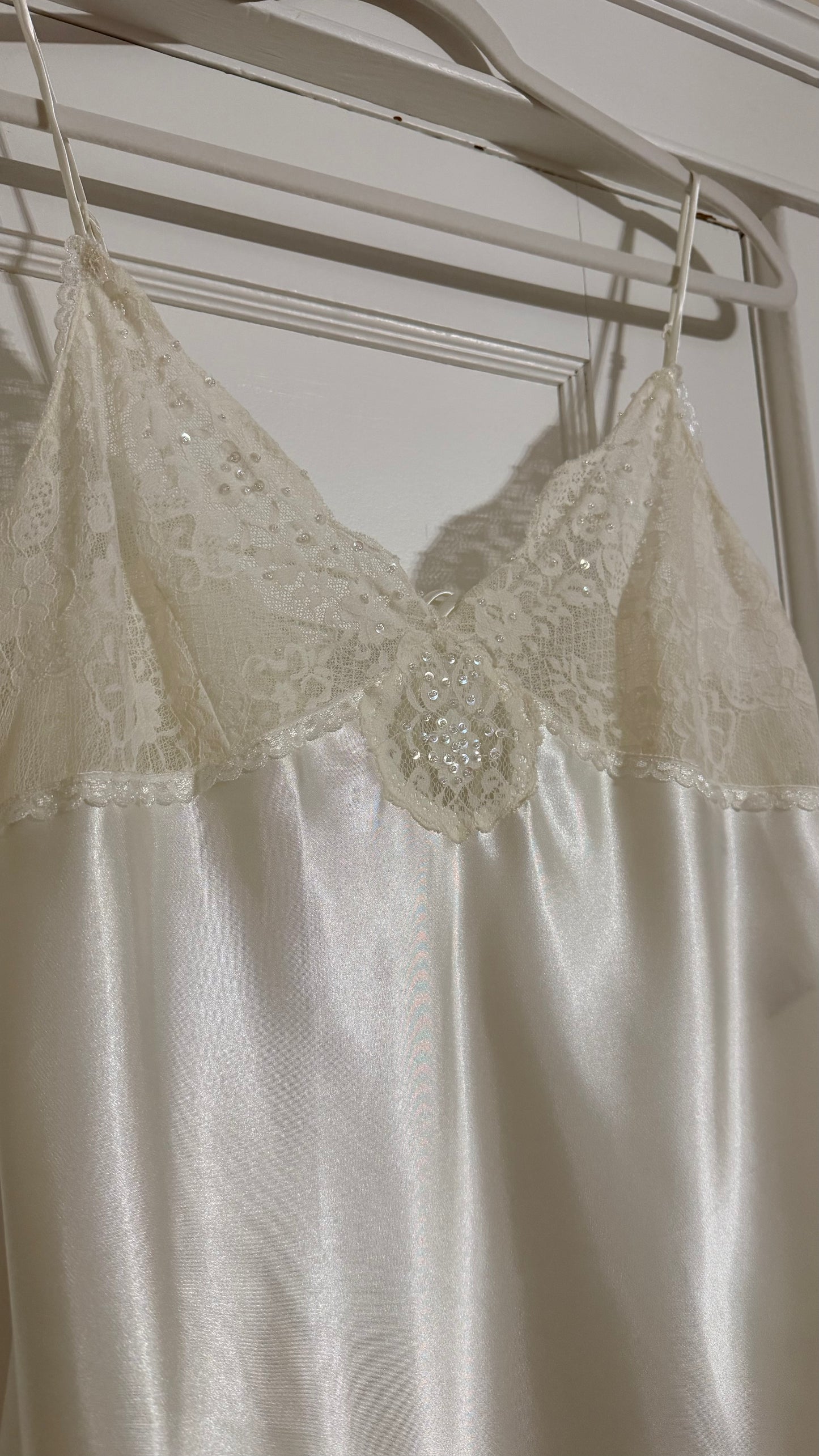 Lace Detail Ivory Mini Slip
