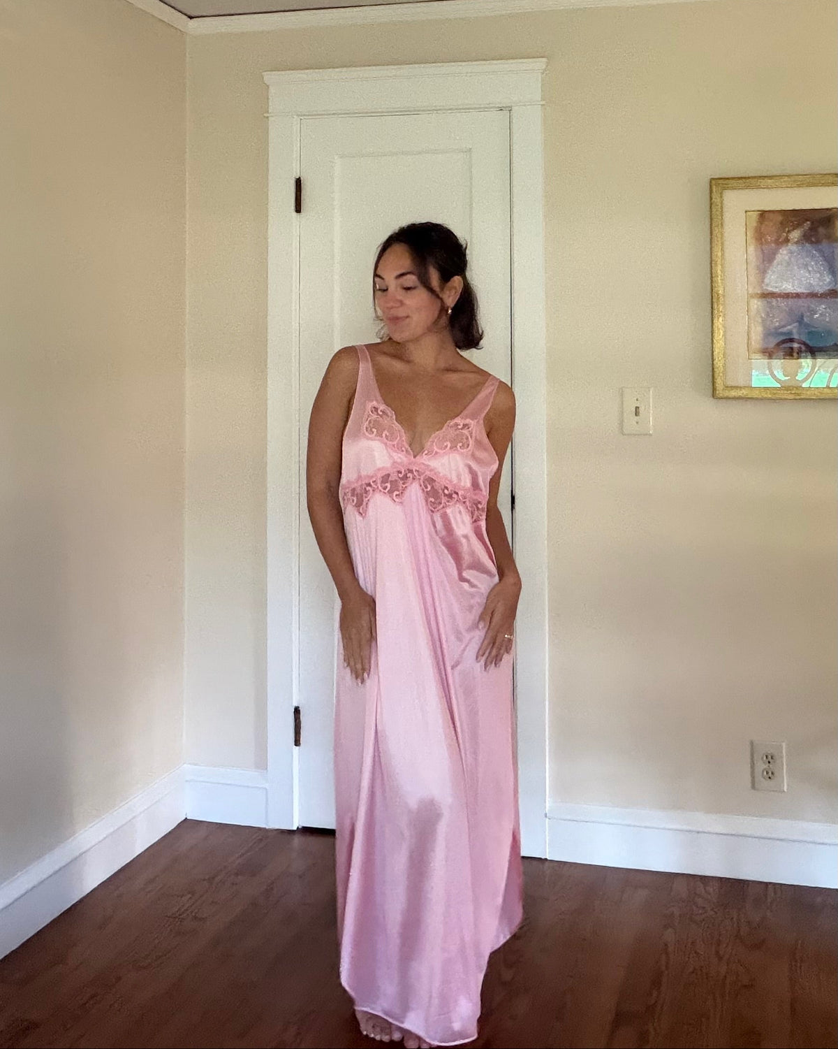Pink Lace Detail Slip