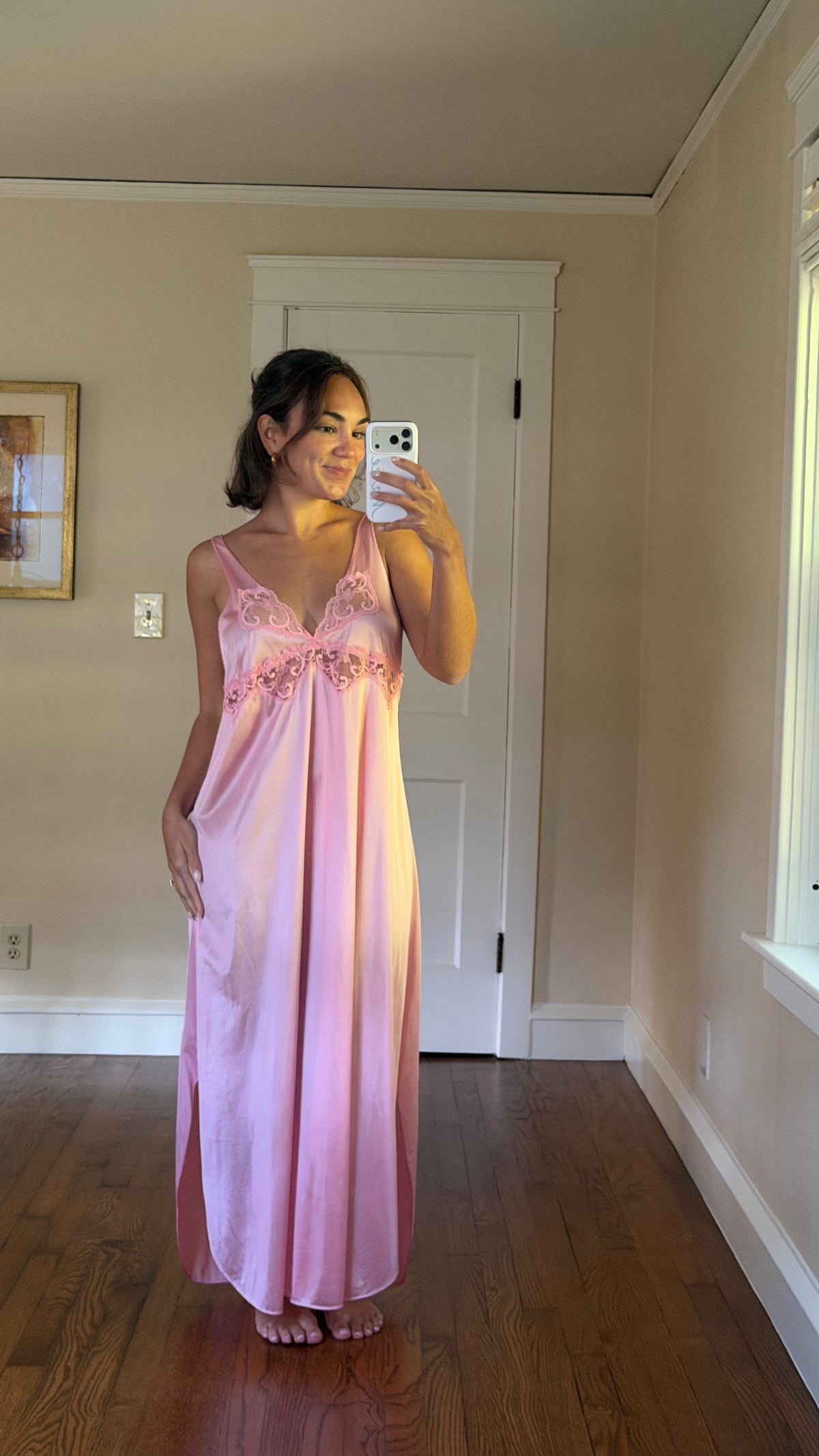 Pink Lace Detail Slip