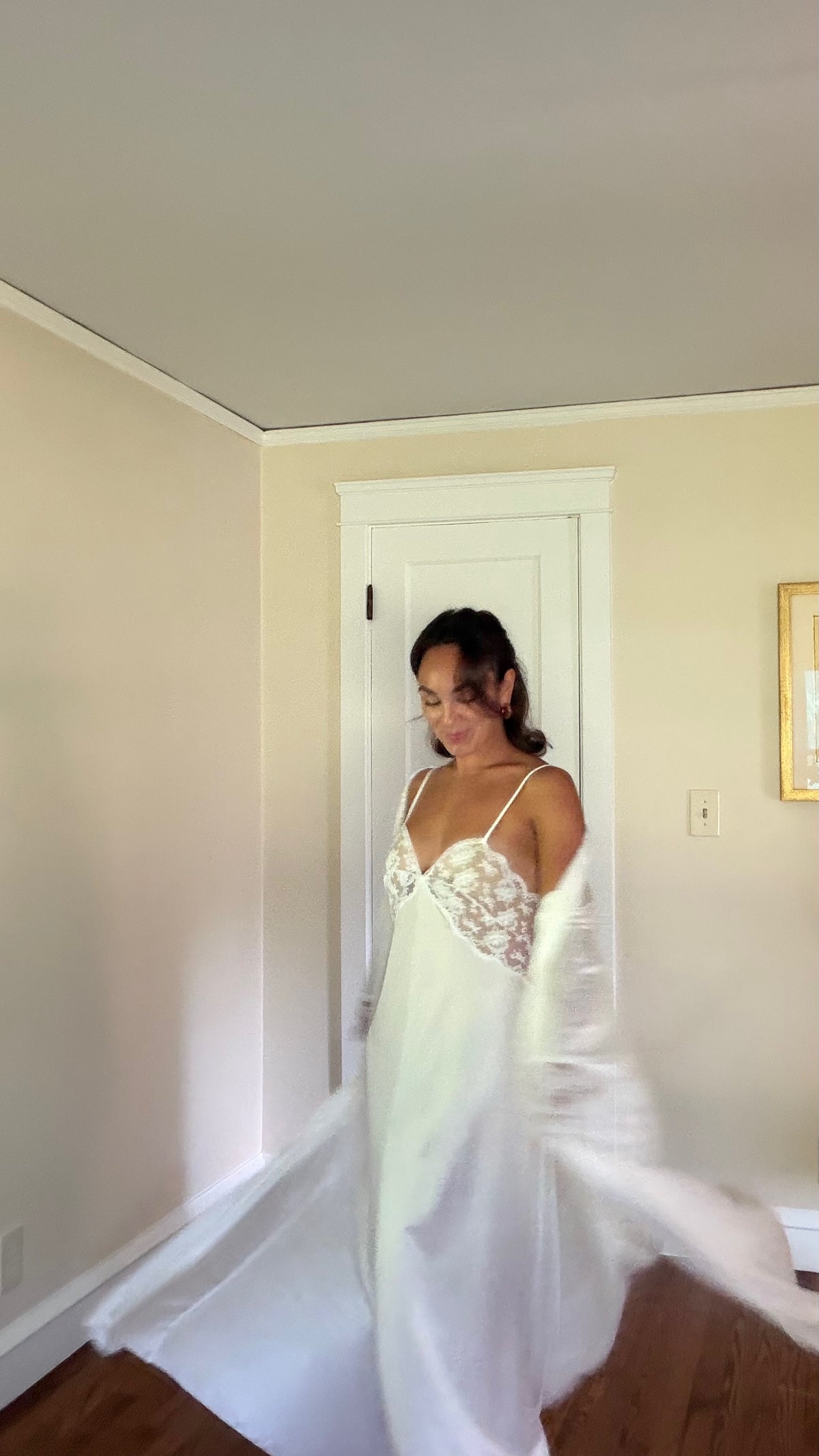 Lace-Detail Peignoir Set