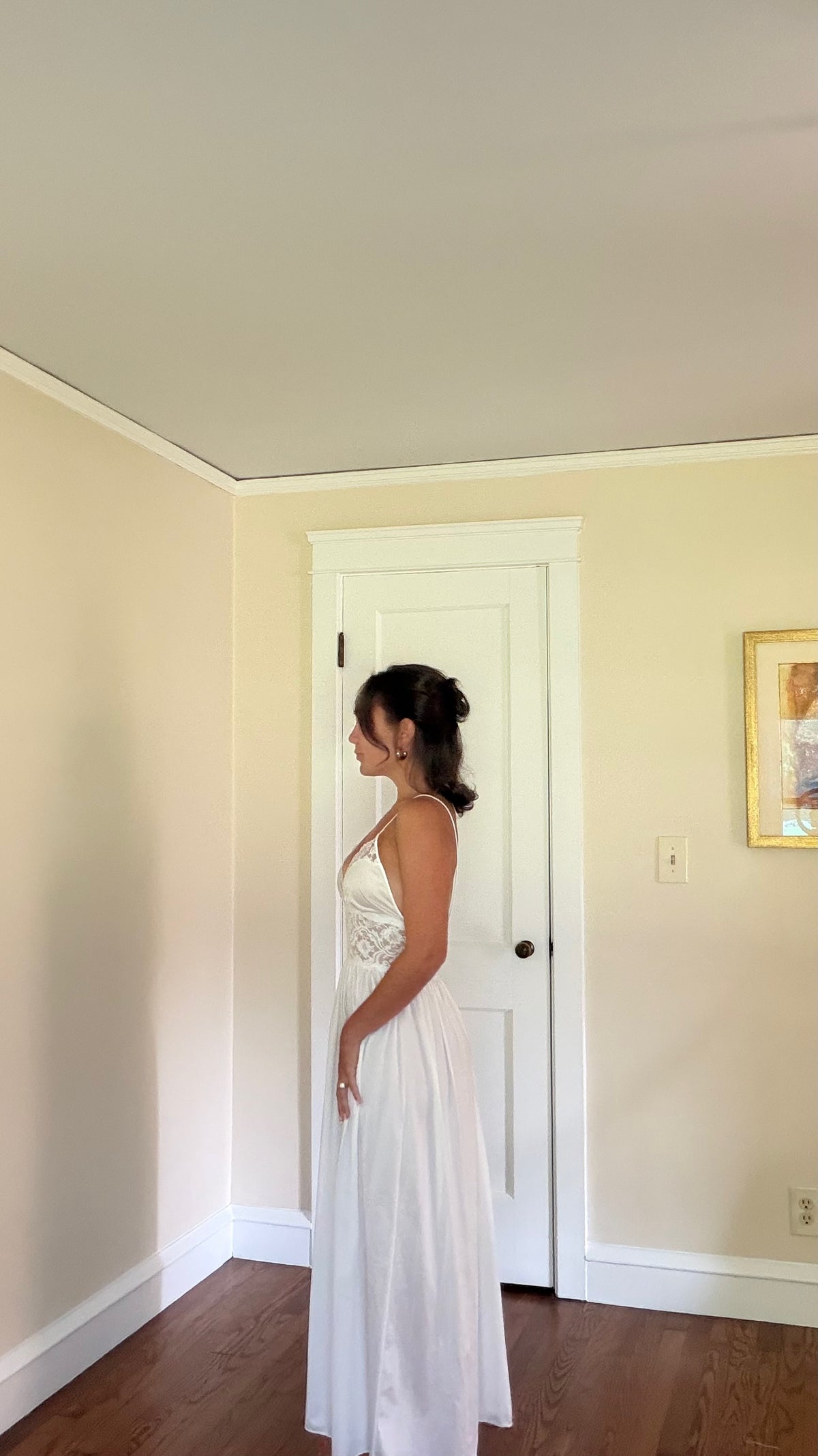 Lace Detail Low-Back Maxi Slip