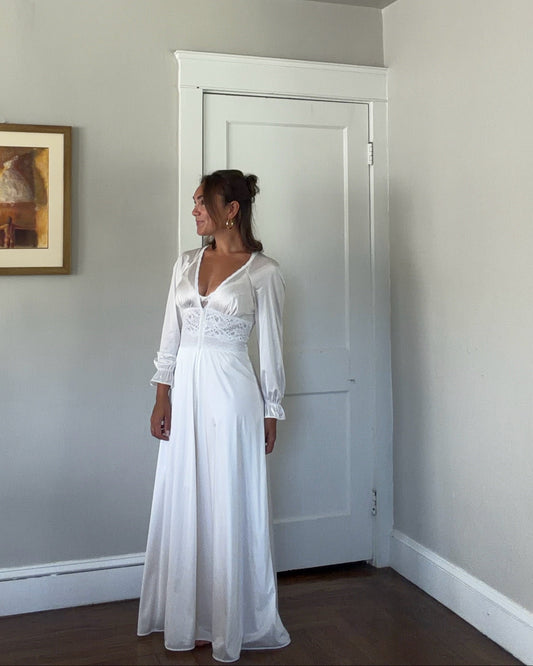 Lace Maxi Slip & Peignoir Set