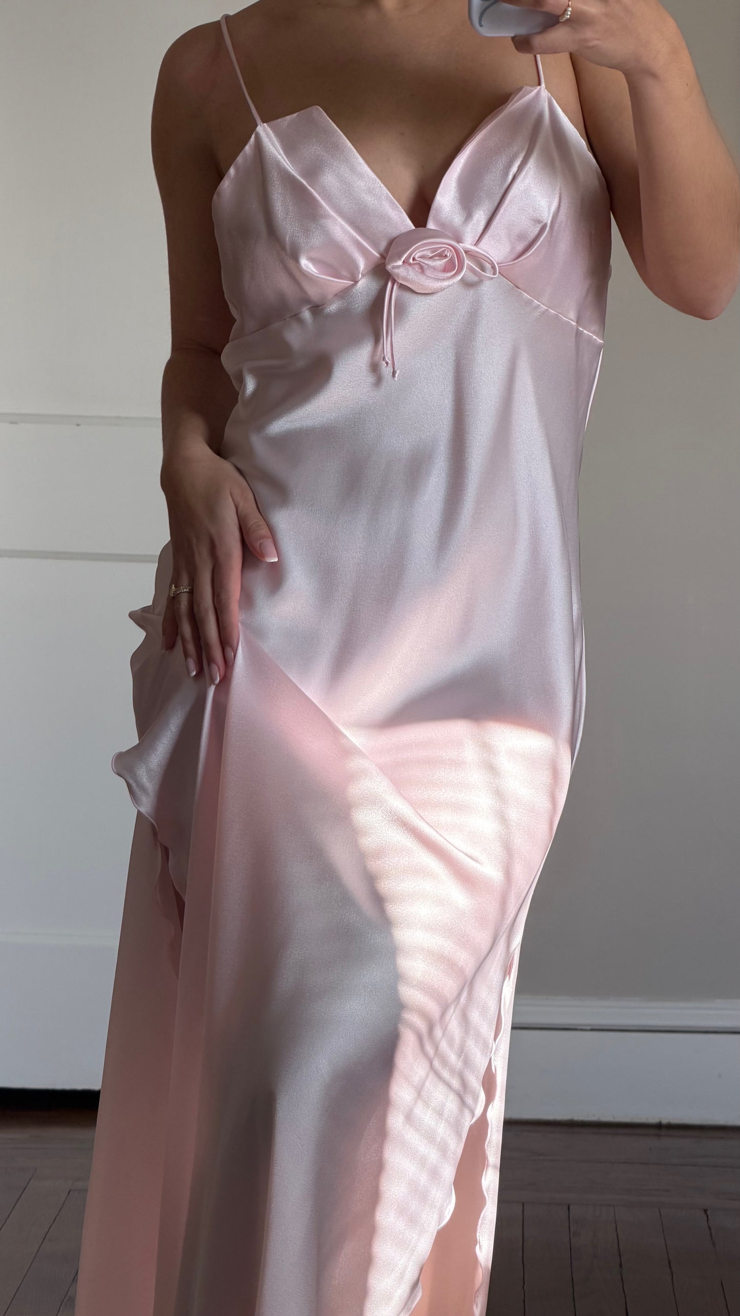 Deadstock Pink Satin Slip Dress