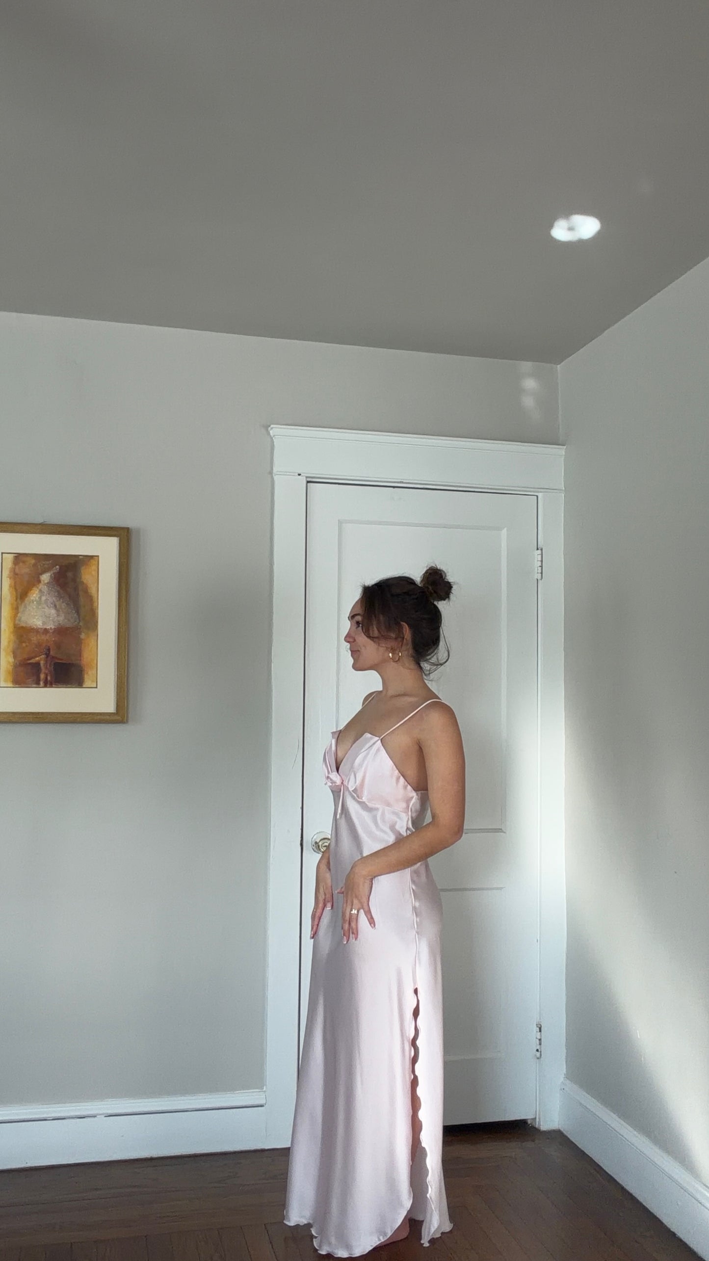 Deadstock Pink Satin Slip Dress
