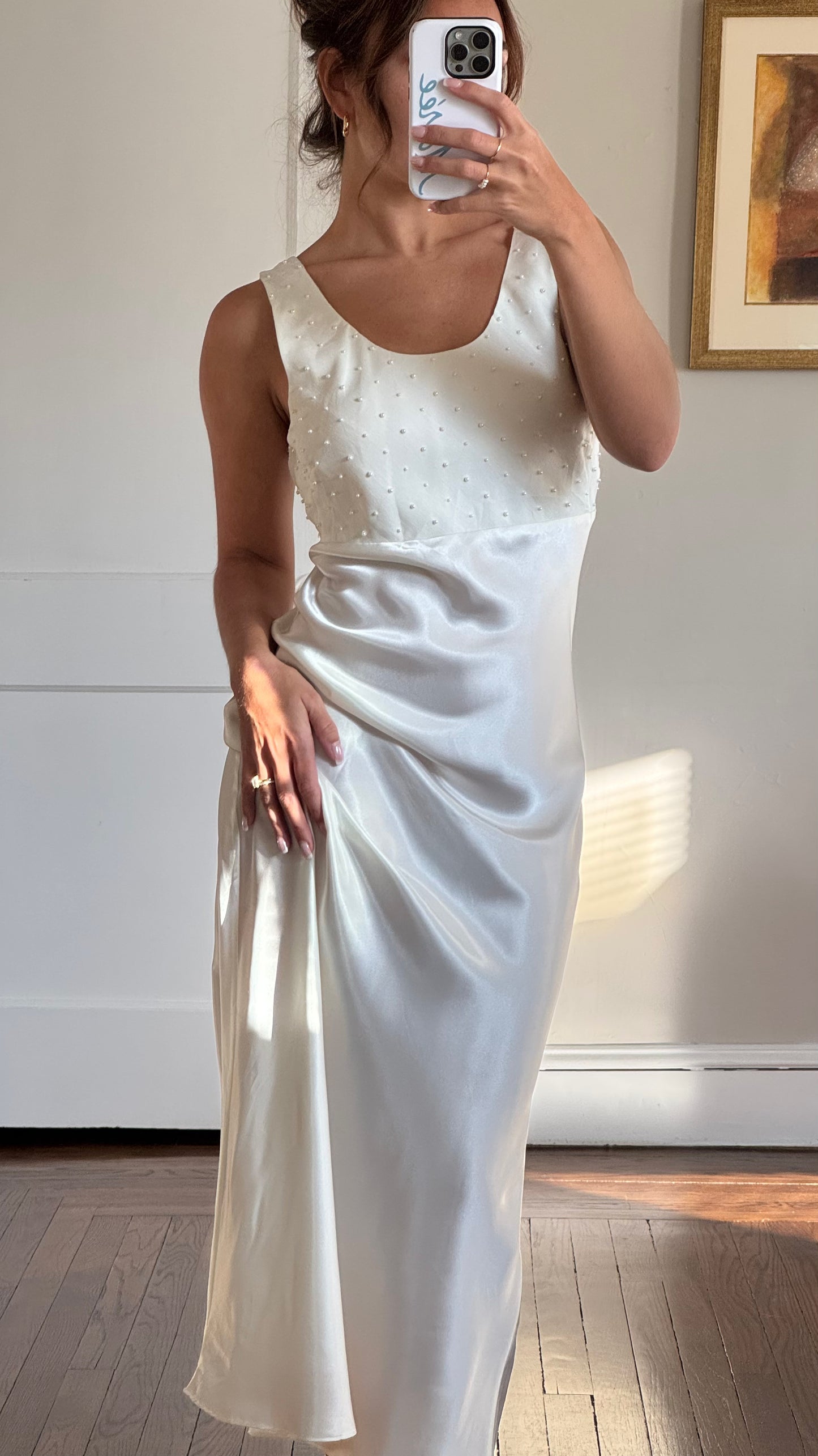 90s Victoria Secret Pearl Detail Slip