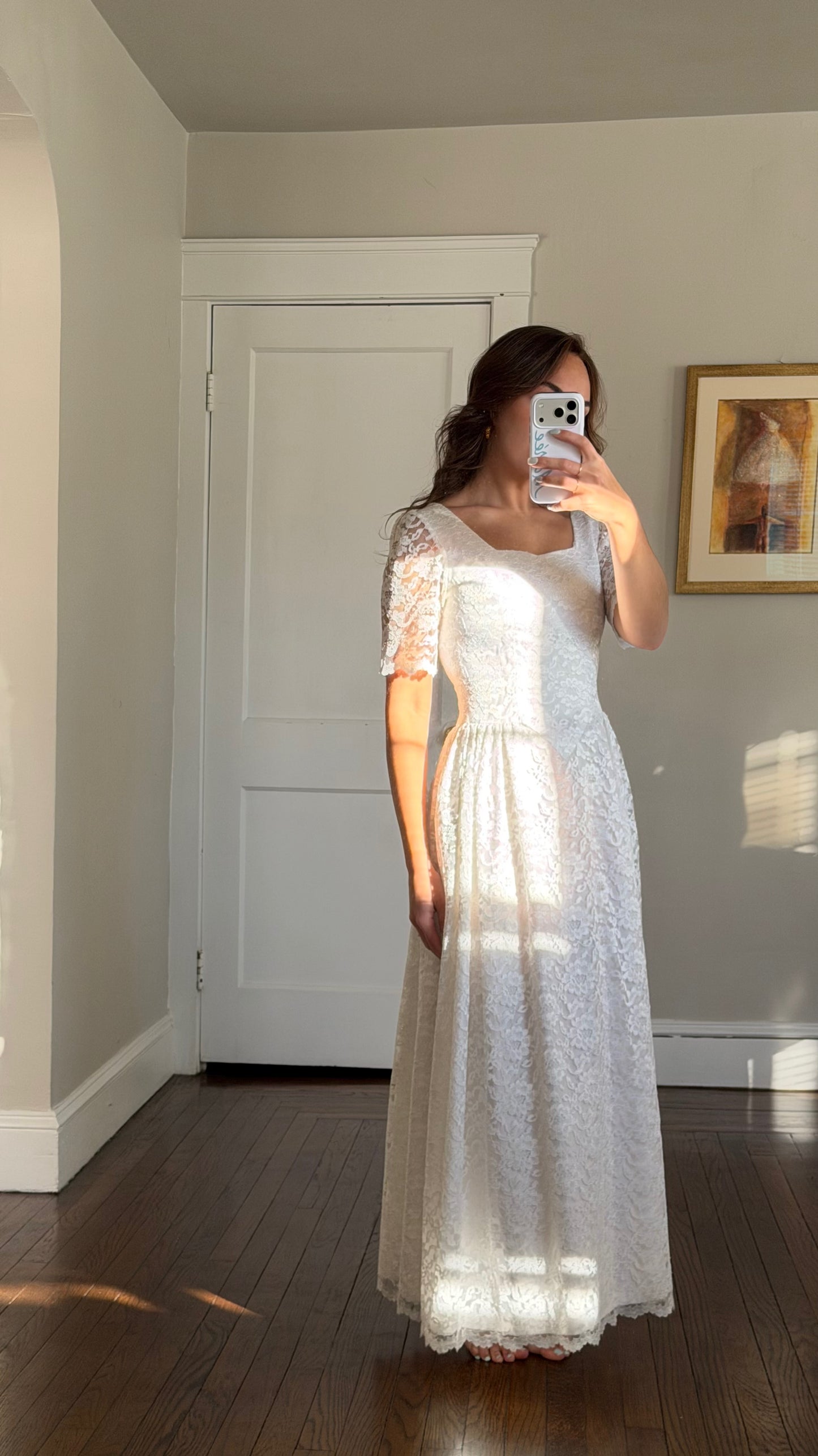 Basque Waist Lace Dress