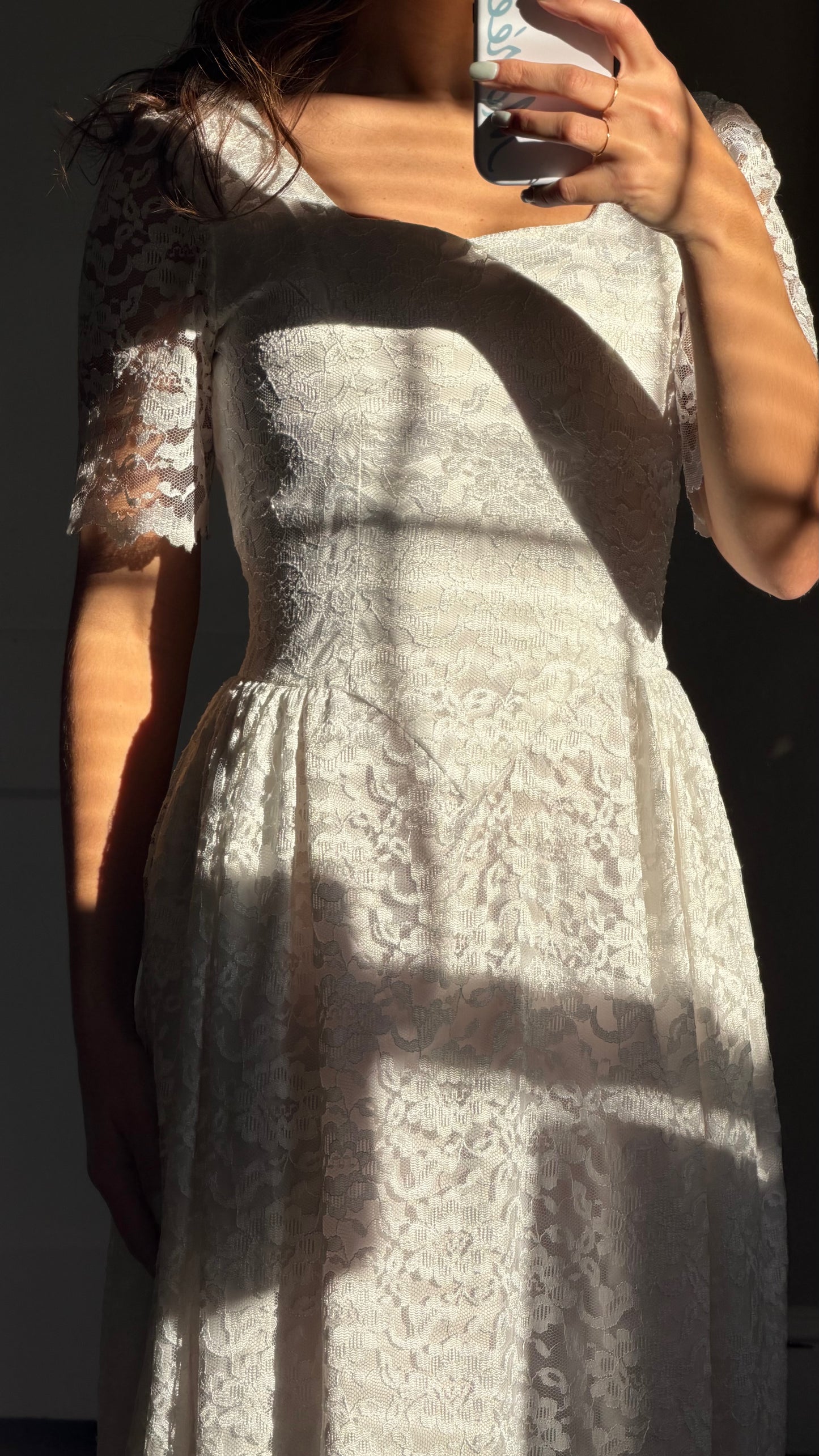 Basque Waist Lace Dress