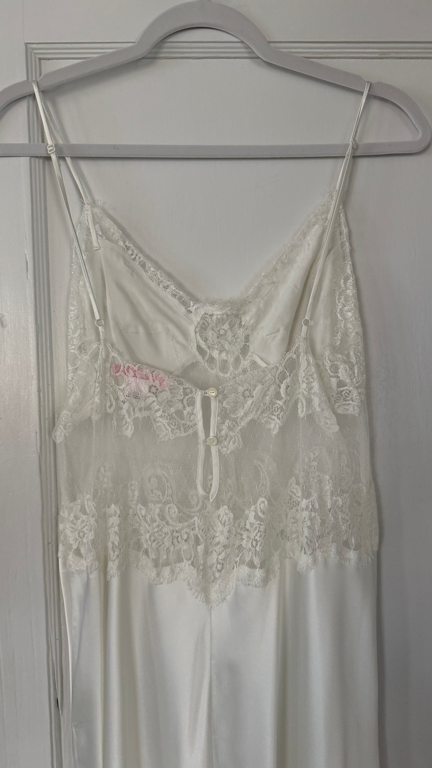 Rare Lace Detail Lace Peignoir Set