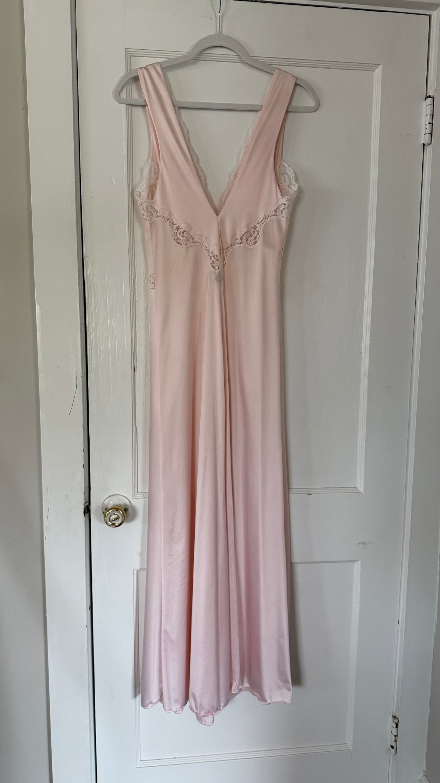 Blush & White Lace Detail Slip