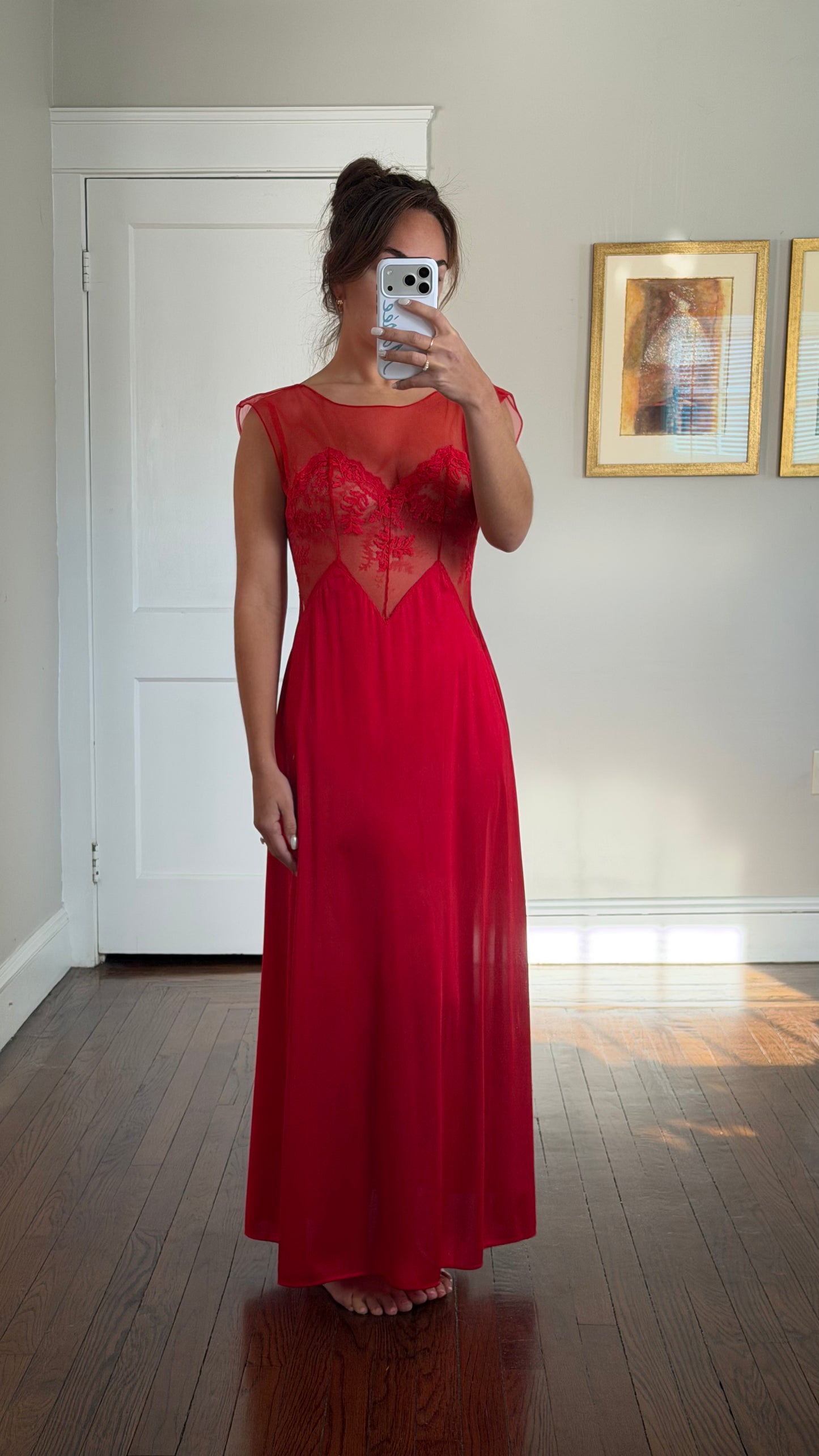 Rare Val Mode Red Slip Dress