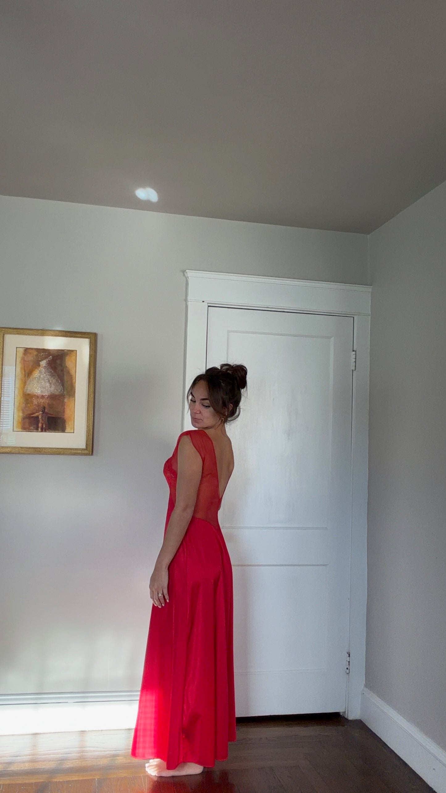 Rare Val Mode Red Slip Dress