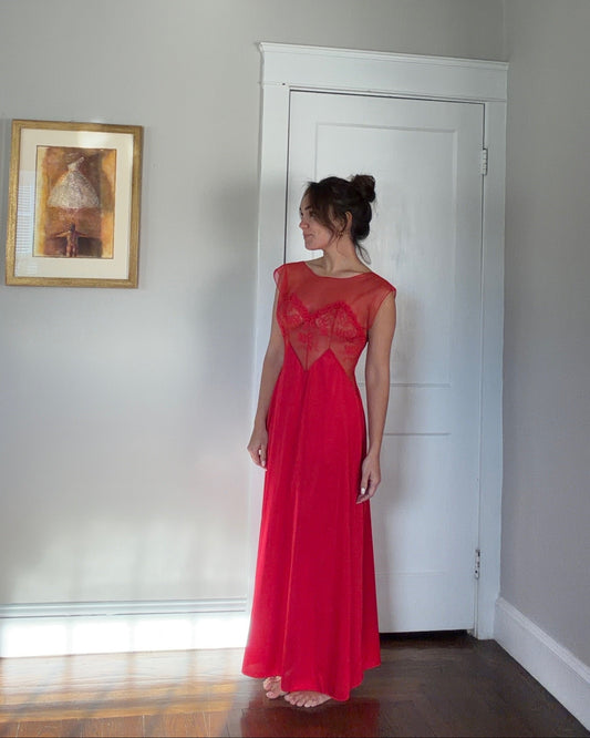 Rare Val Mode Red Slip Dress