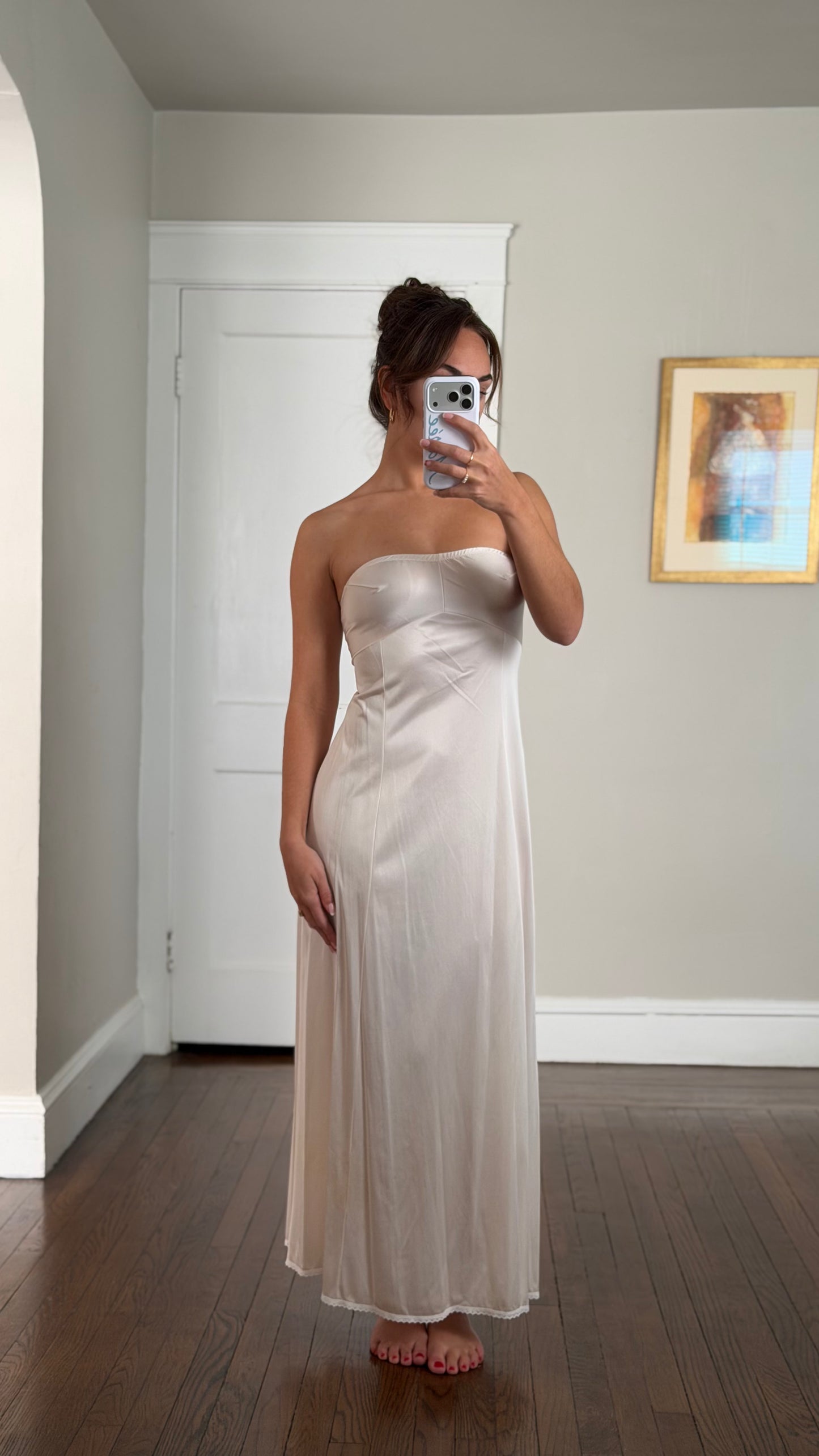 Vanity Fair Strapless Slip Dress