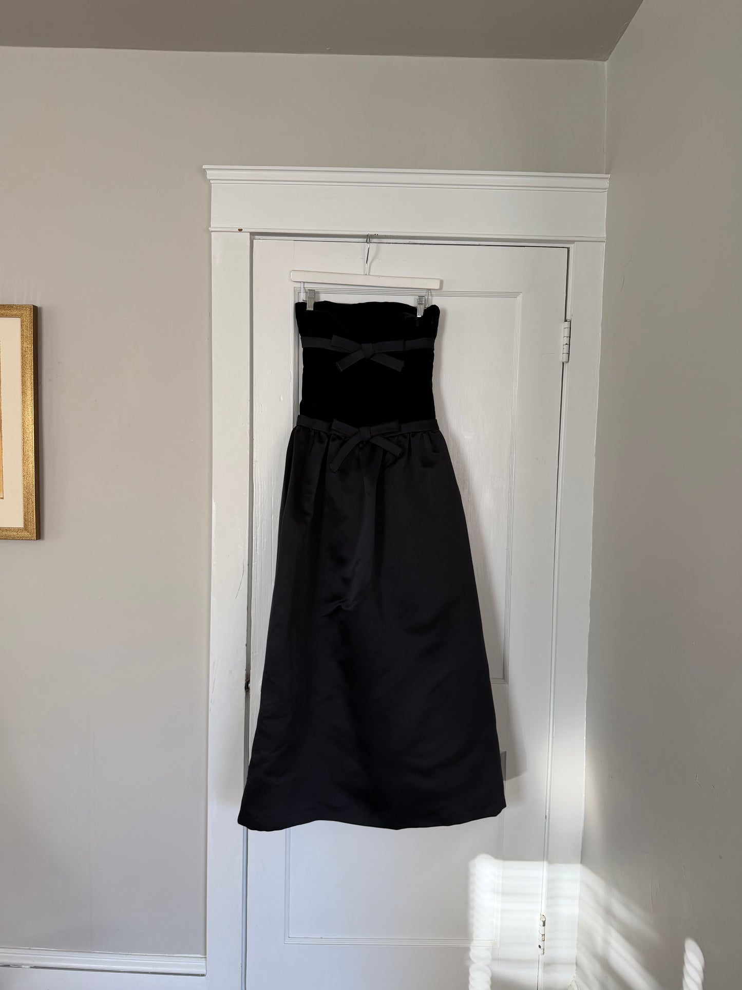 Rare 1950s Drop-Waist Bow-Detail Dress