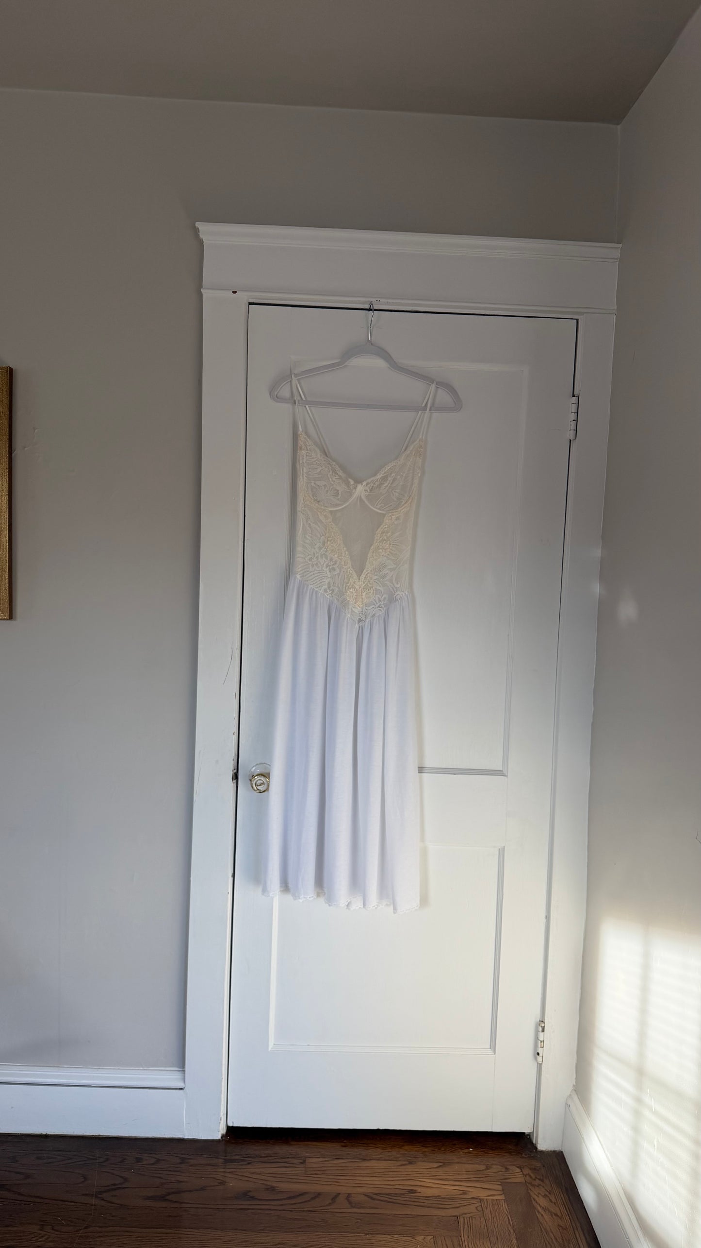 Vintage 90s Victoria’s Secret Mesh-Panel Bridal Slip