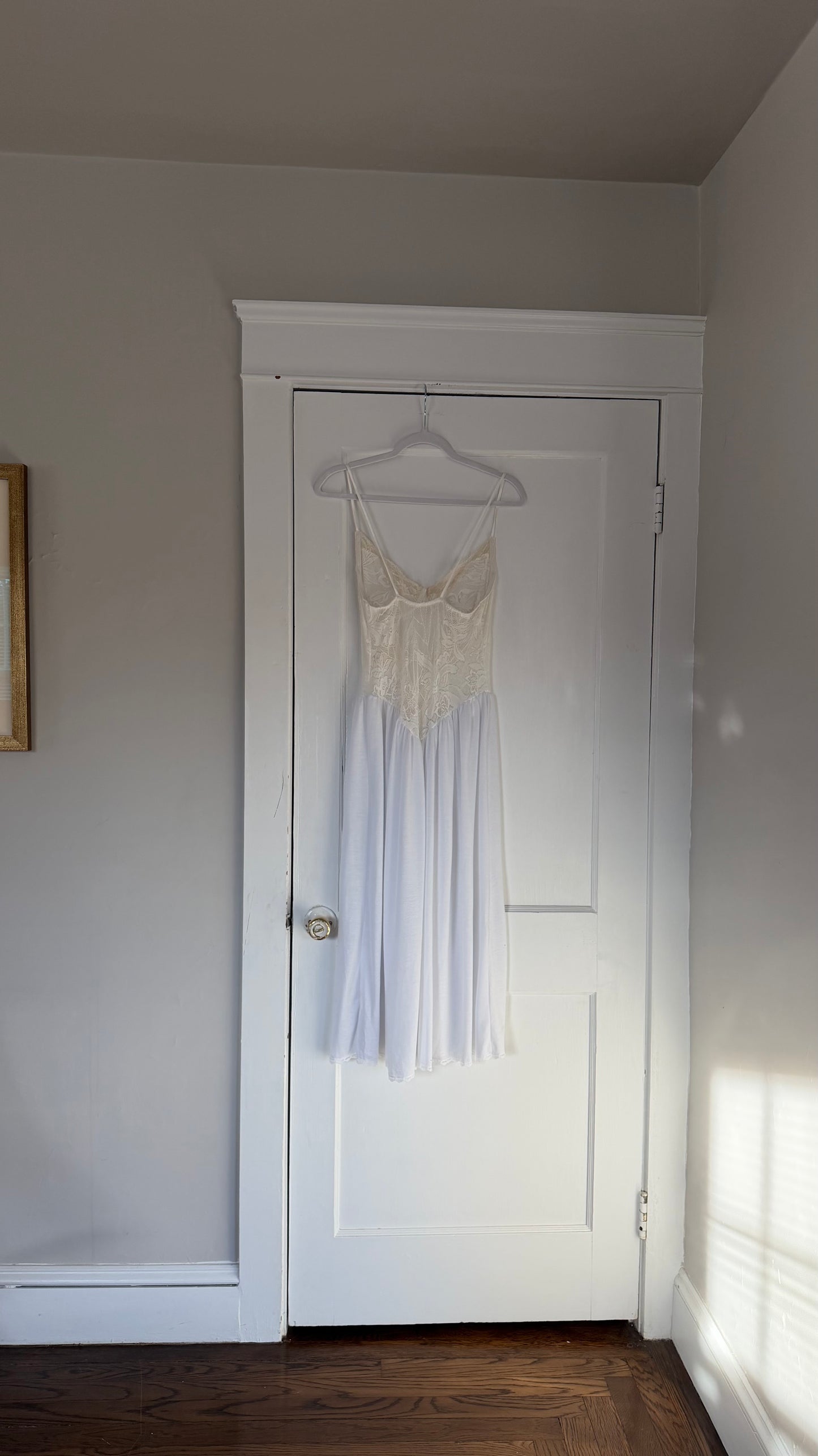 Vintage 90s Victoria’s Secret Mesh-Panel Bridal Slip