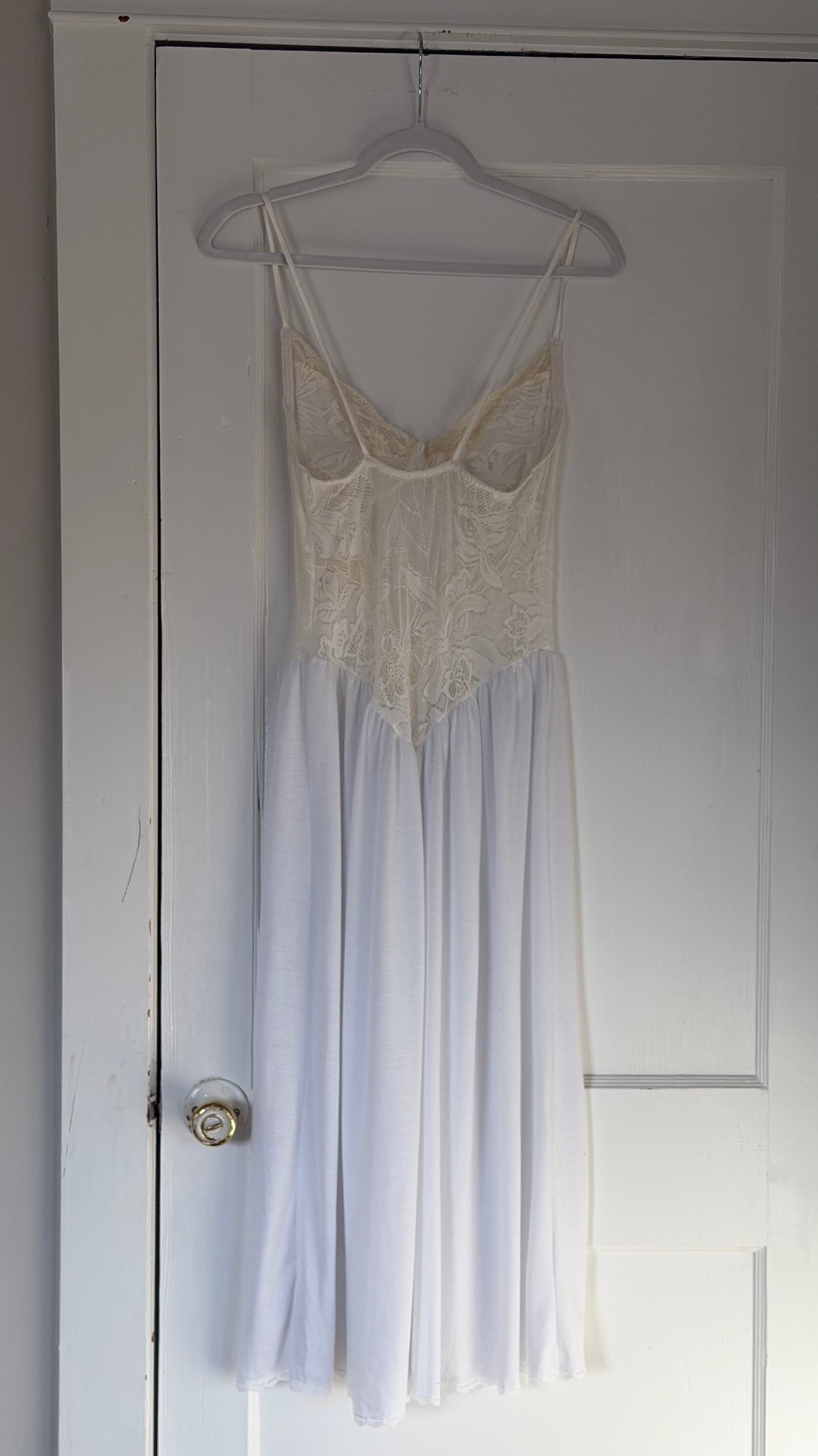 Vintage 90s Victoria’s Secret Mesh-Panel Bridal Slip