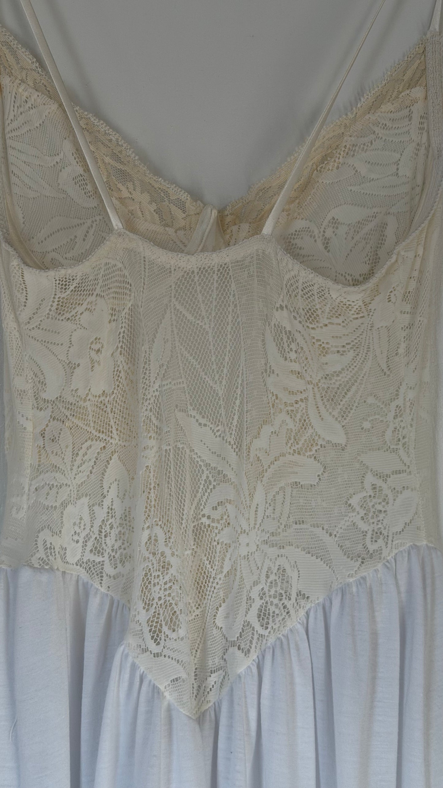 Vintage 90s Victoria’s Secret Mesh-Panel Bridal Slip