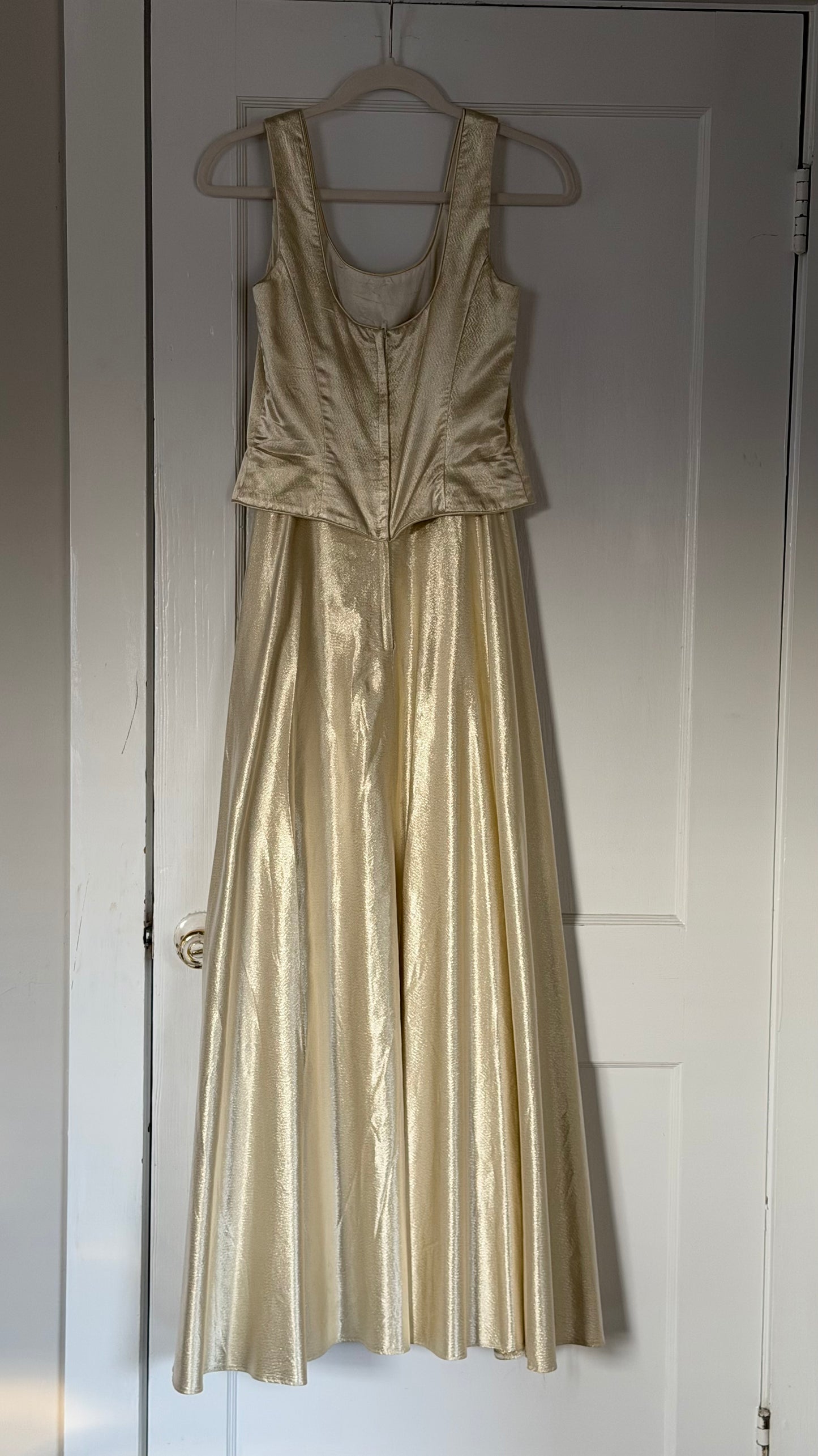 Gold Metallic Two Piece-Illusion Set