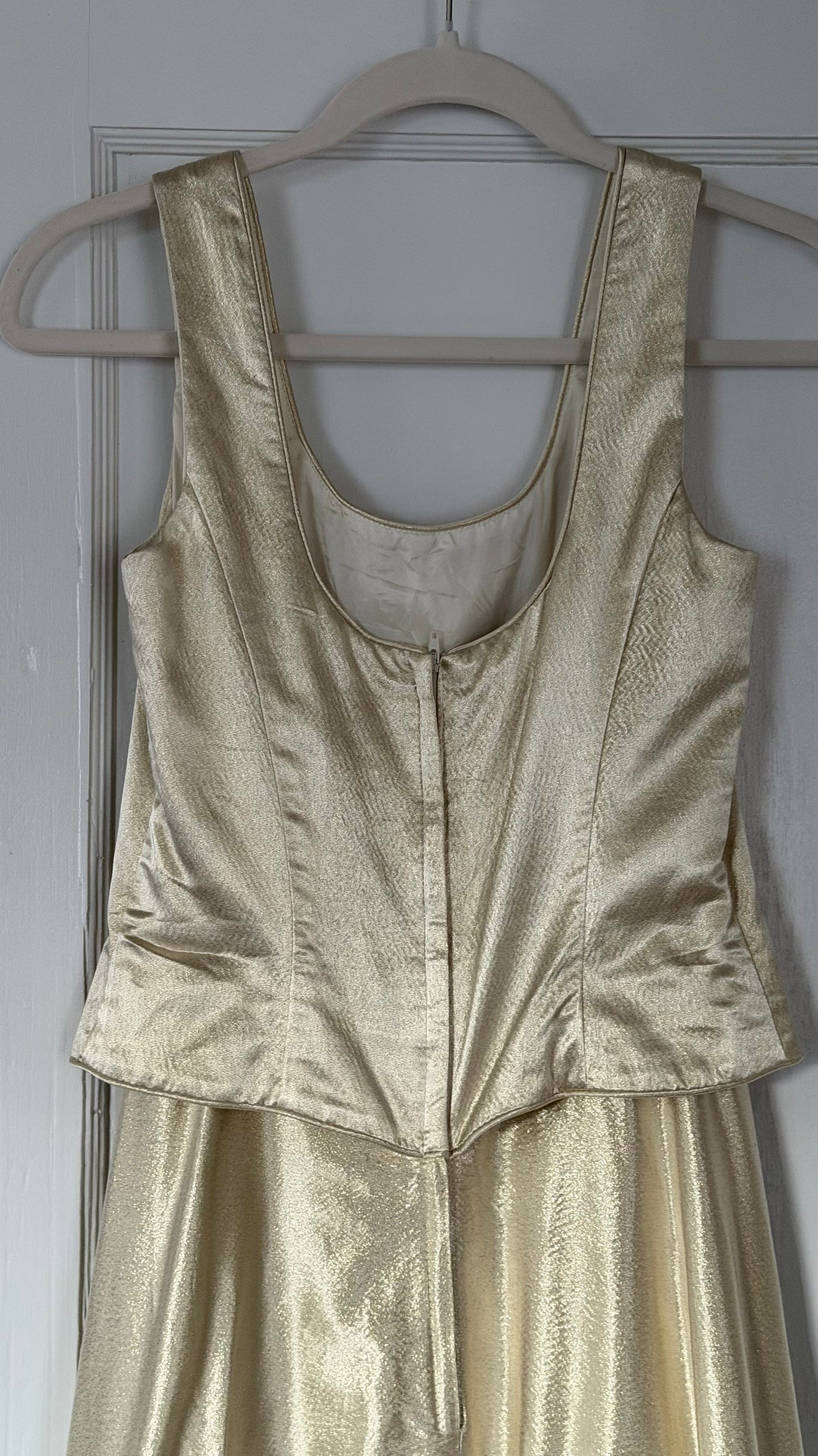 Gold Metallic Two Piece-Illusion Set