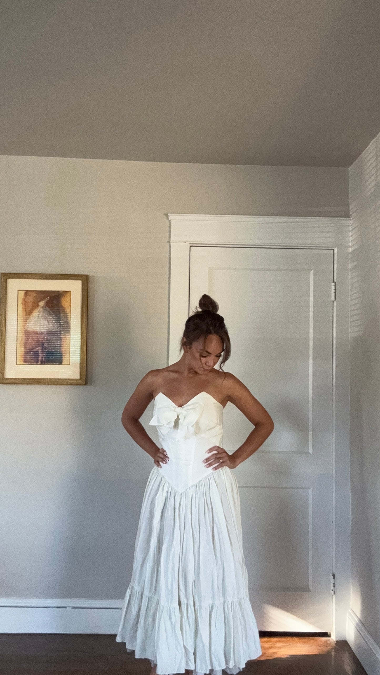 Rachel's Wedding Edit: Rare Bow-Detail Basque Waist Dress