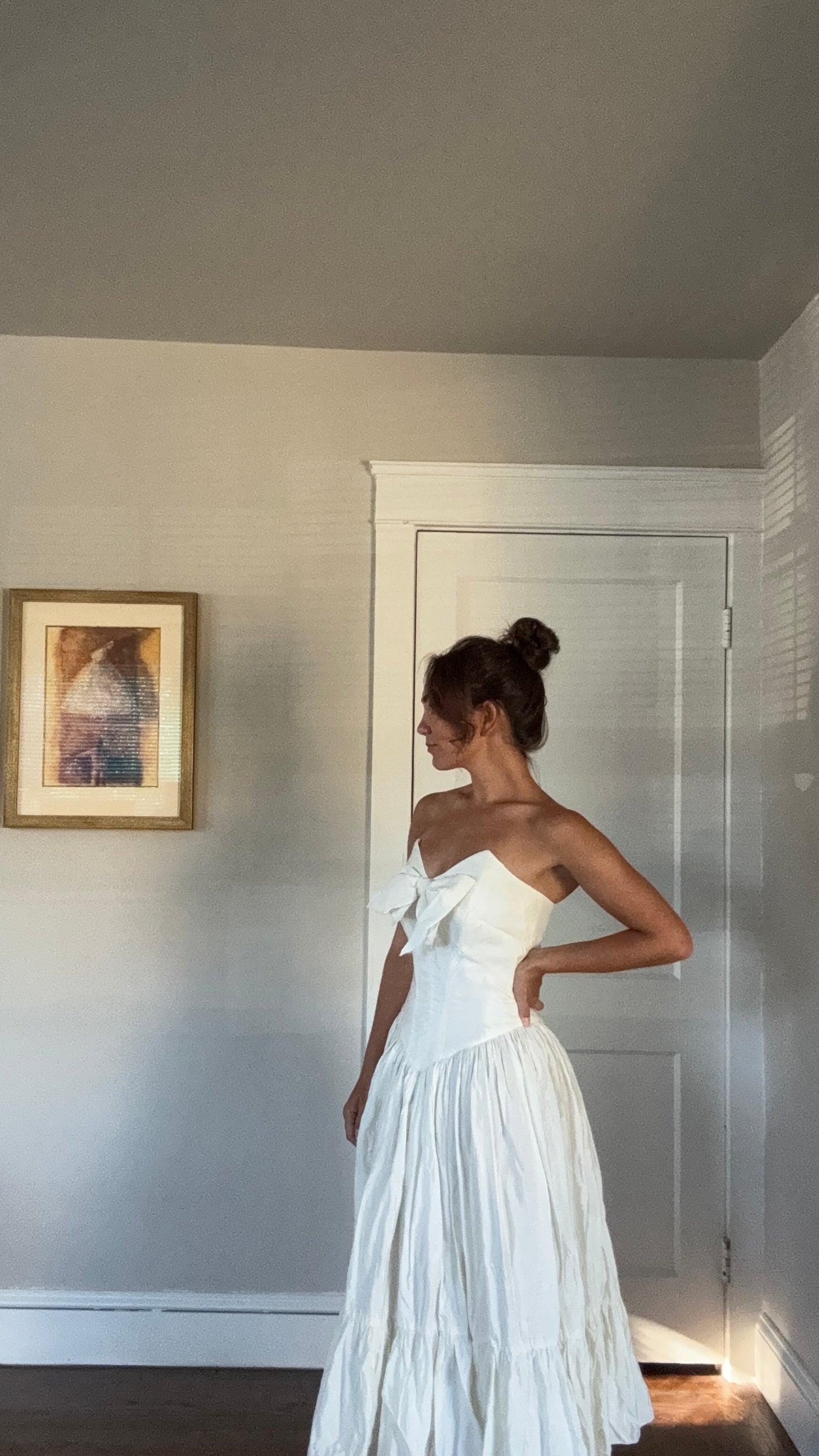 Rachel's Wedding Edit: Rare Bow-Detail Basque Waist Dress