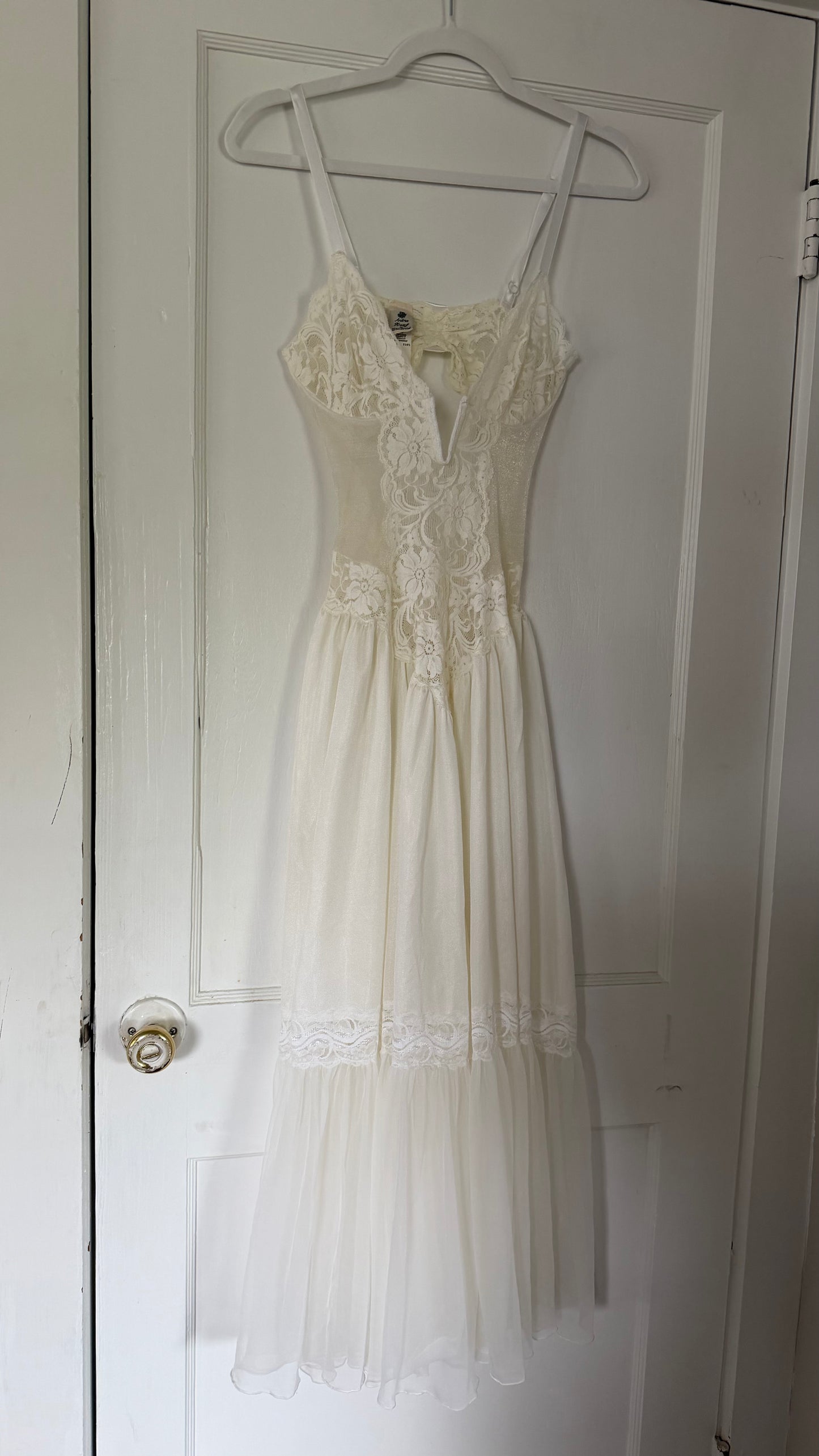 Rare Corset Lace-Detail Bridal Slip
