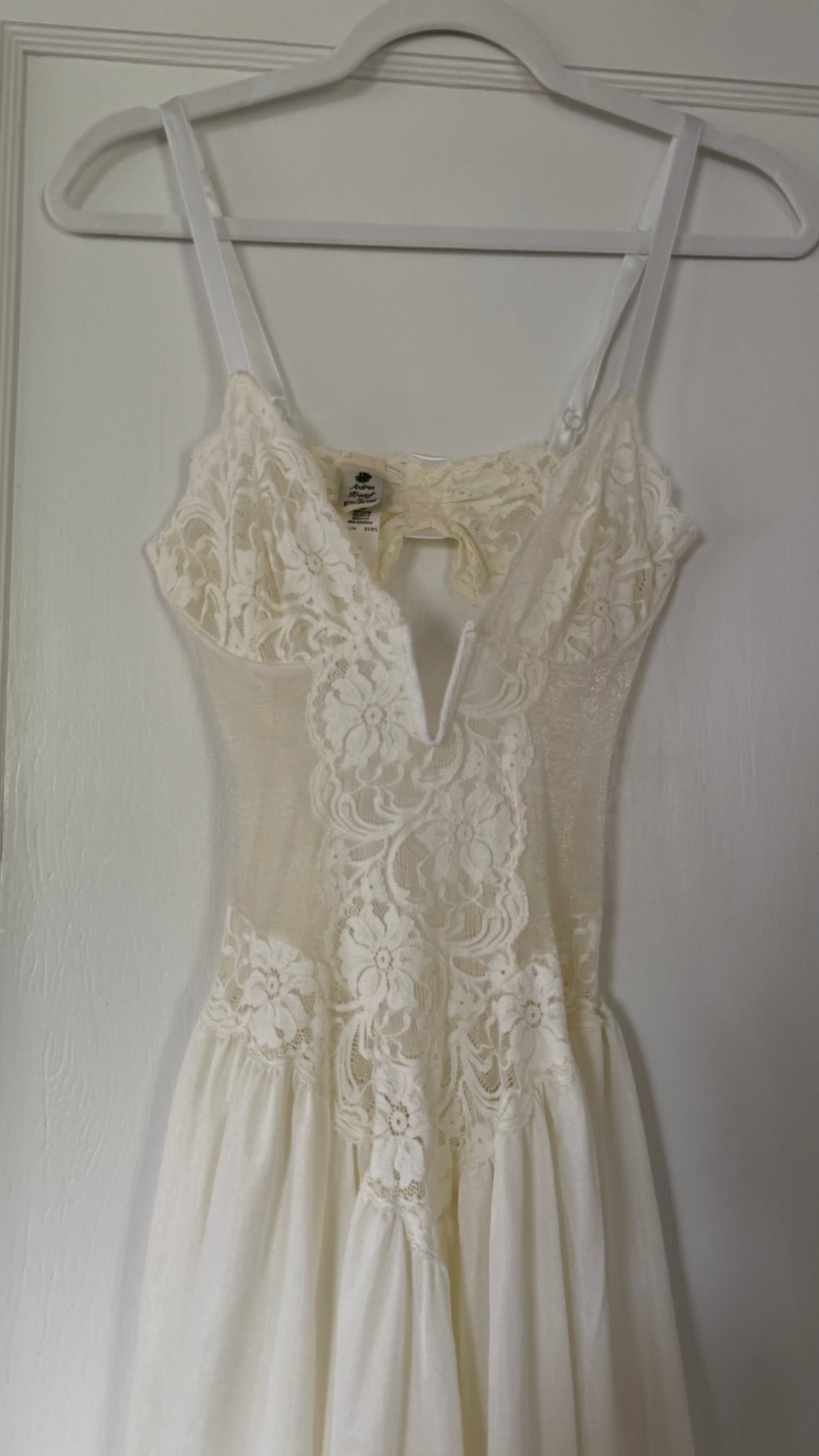 Rare Corset Lace-Detail Bridal Slip