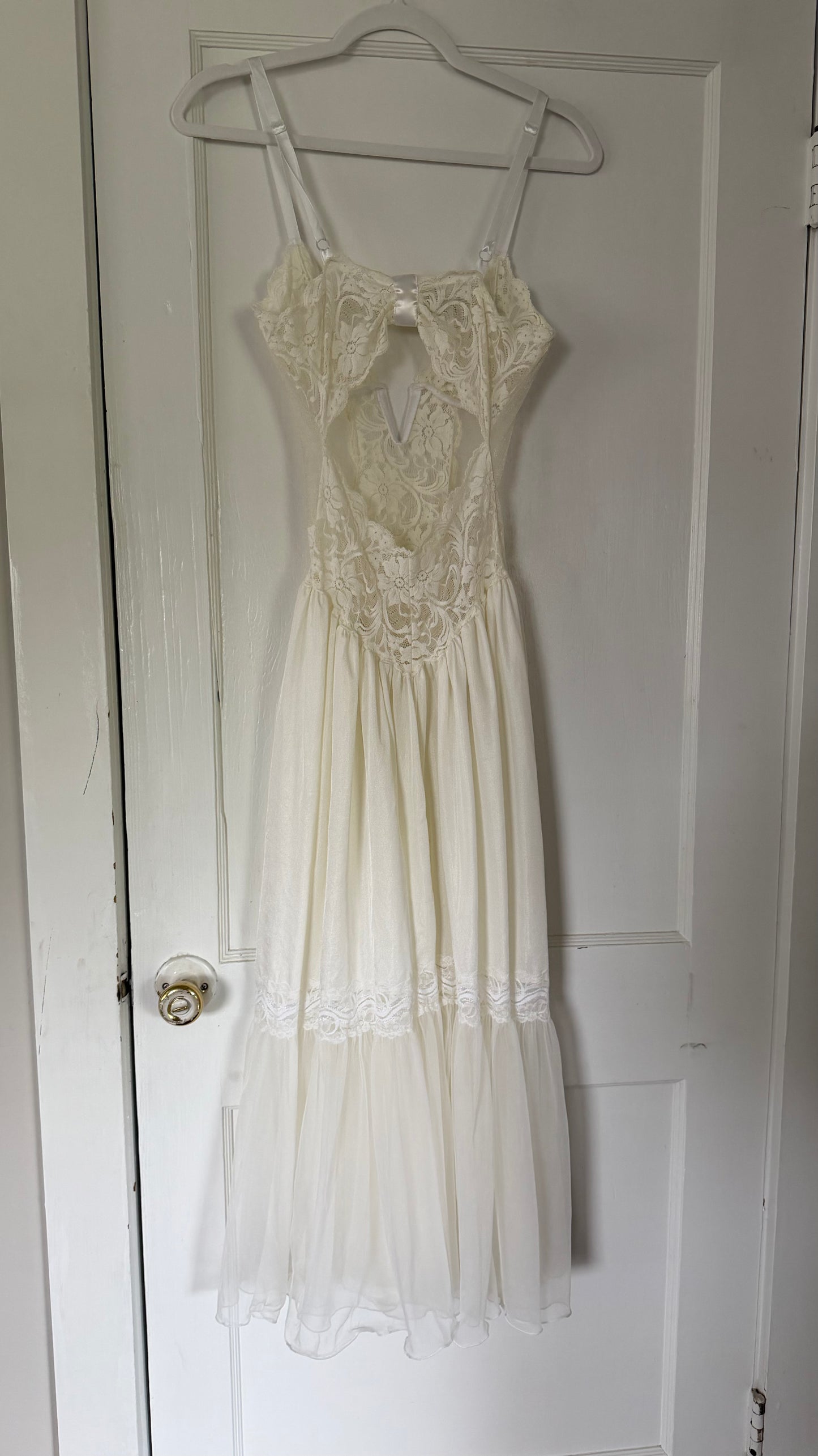 Rare Corset Lace-Detail Bridal Slip