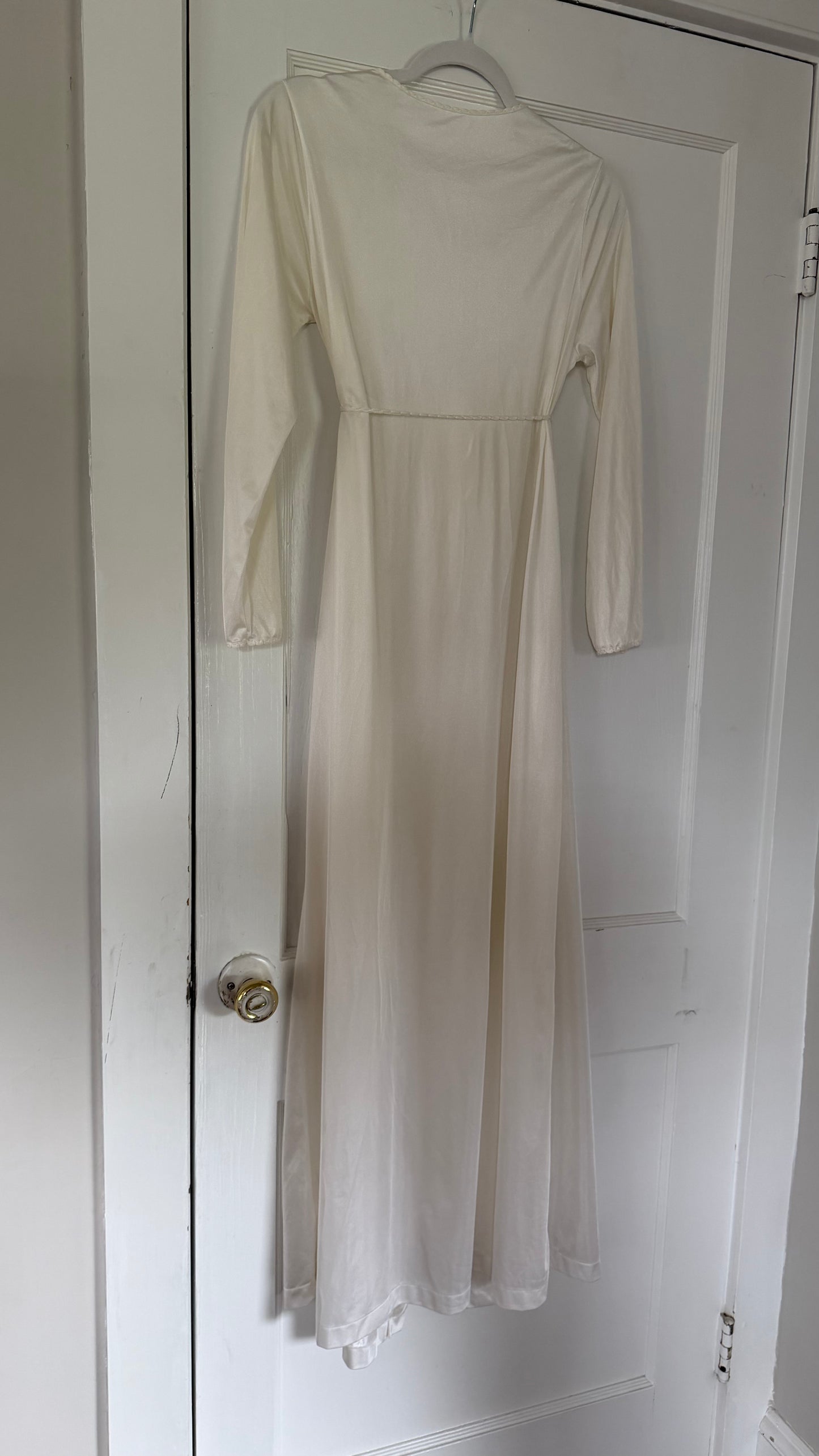 Tie-Back Slip & Longsleeve Robe Peignoir Set