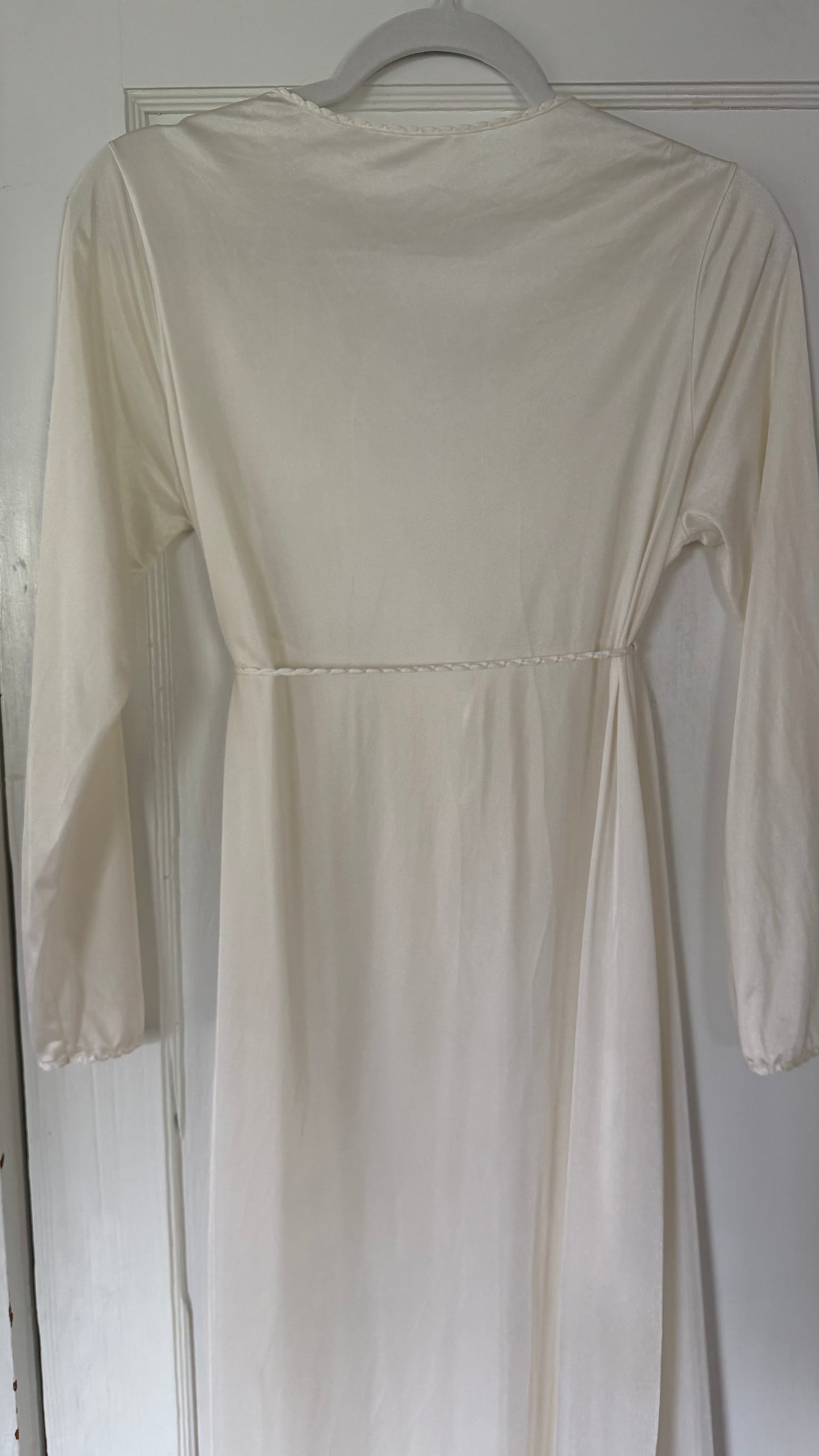 Tie-Back Slip & Longsleeve Robe Peignoir Set