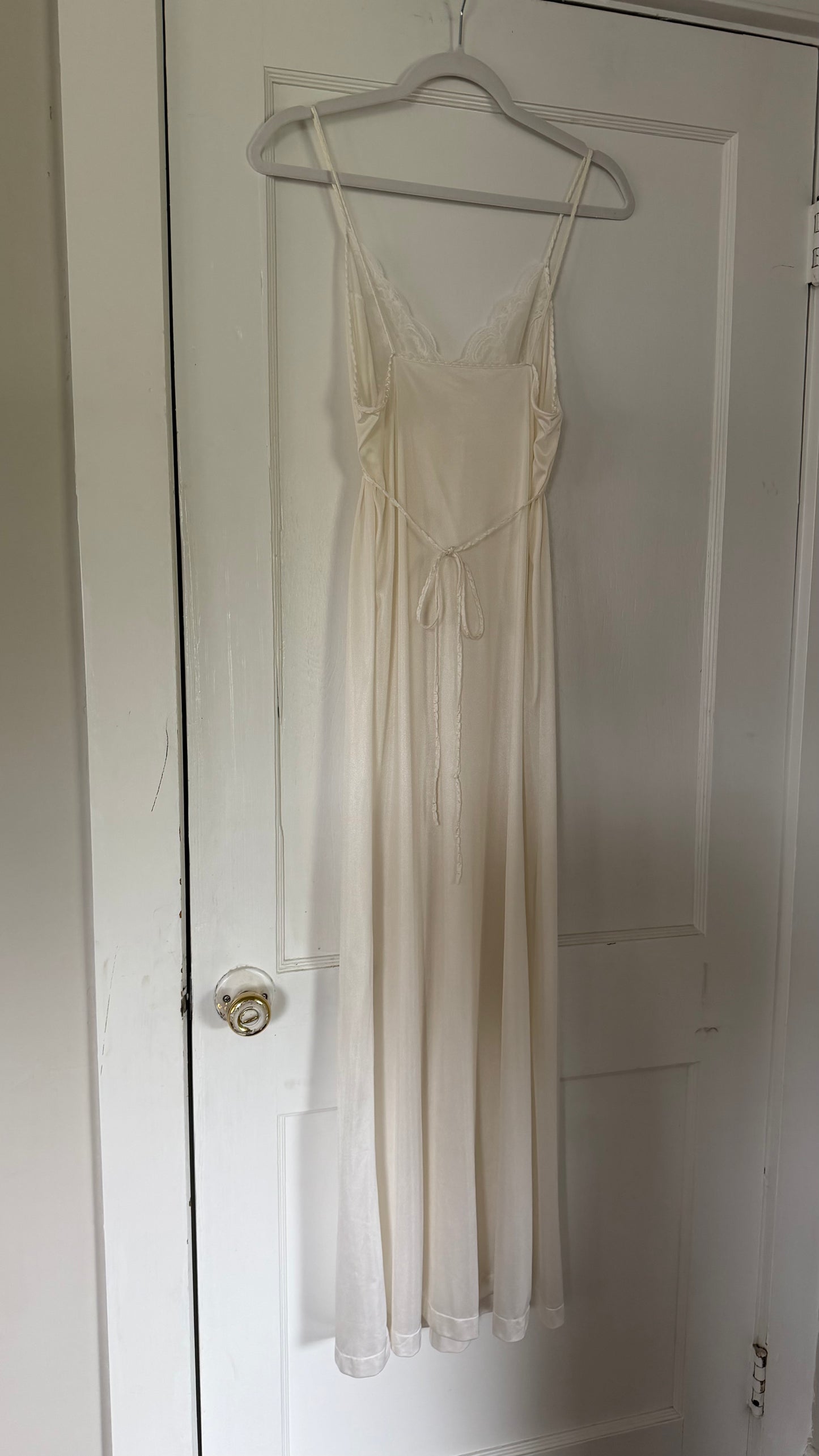 Tie-Back Slip & Longsleeve Robe Peignoir Set