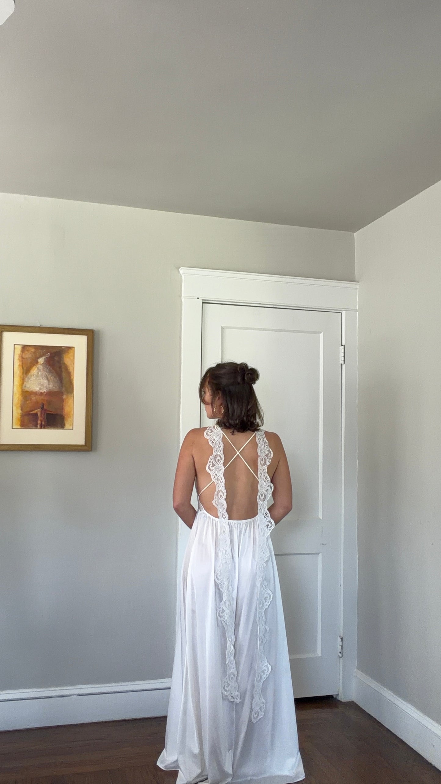 Lace Detail Slip with Custom Matching Neck Scarf
