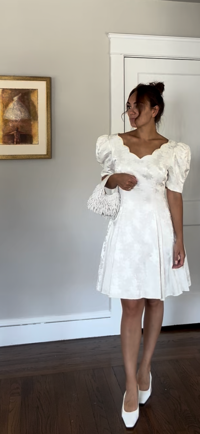 90s Jump Brocade Mini Dress