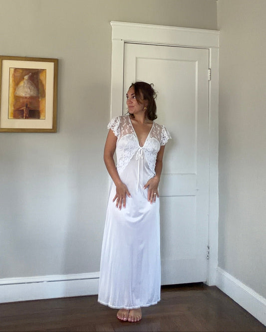 Rare White Lace Detail Slip Dress