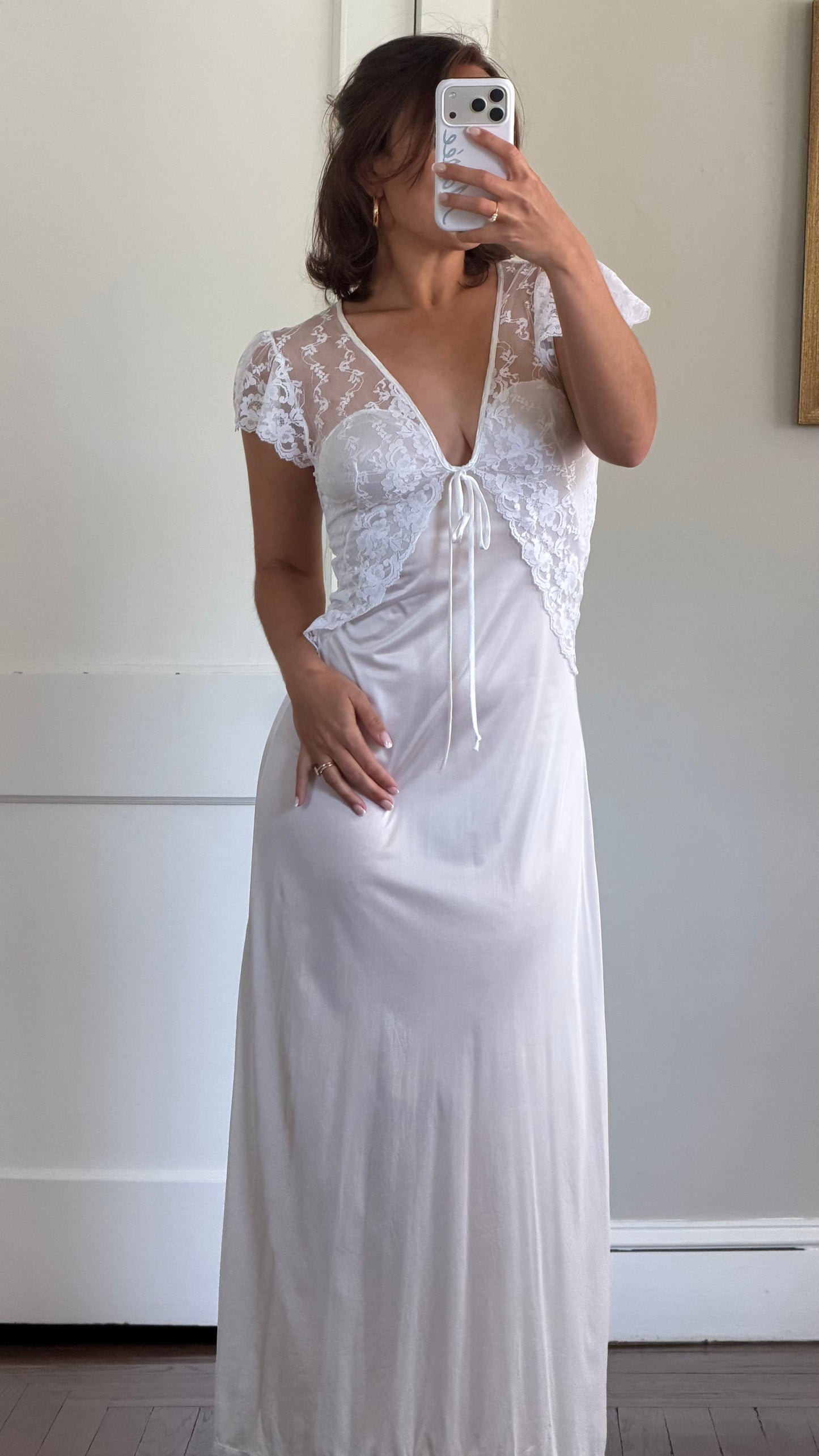 Rare White Lace Detail Slip Dress