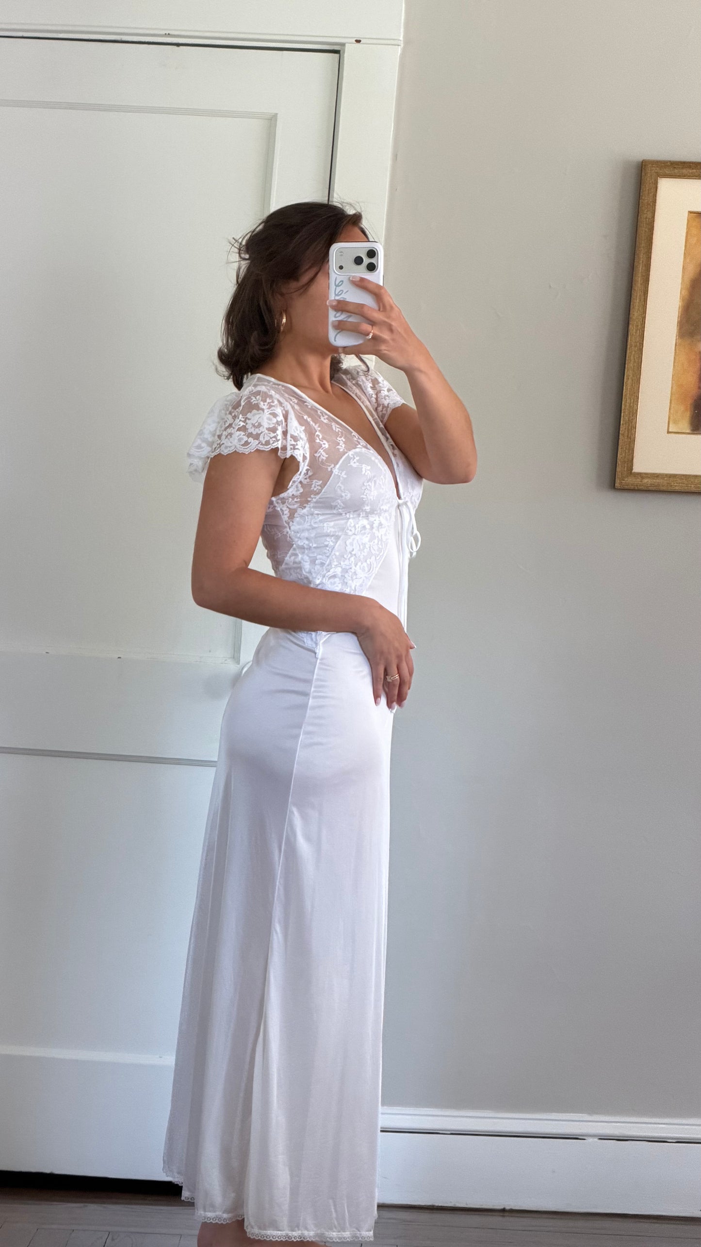 Rare White Lace Detail Slip Dress