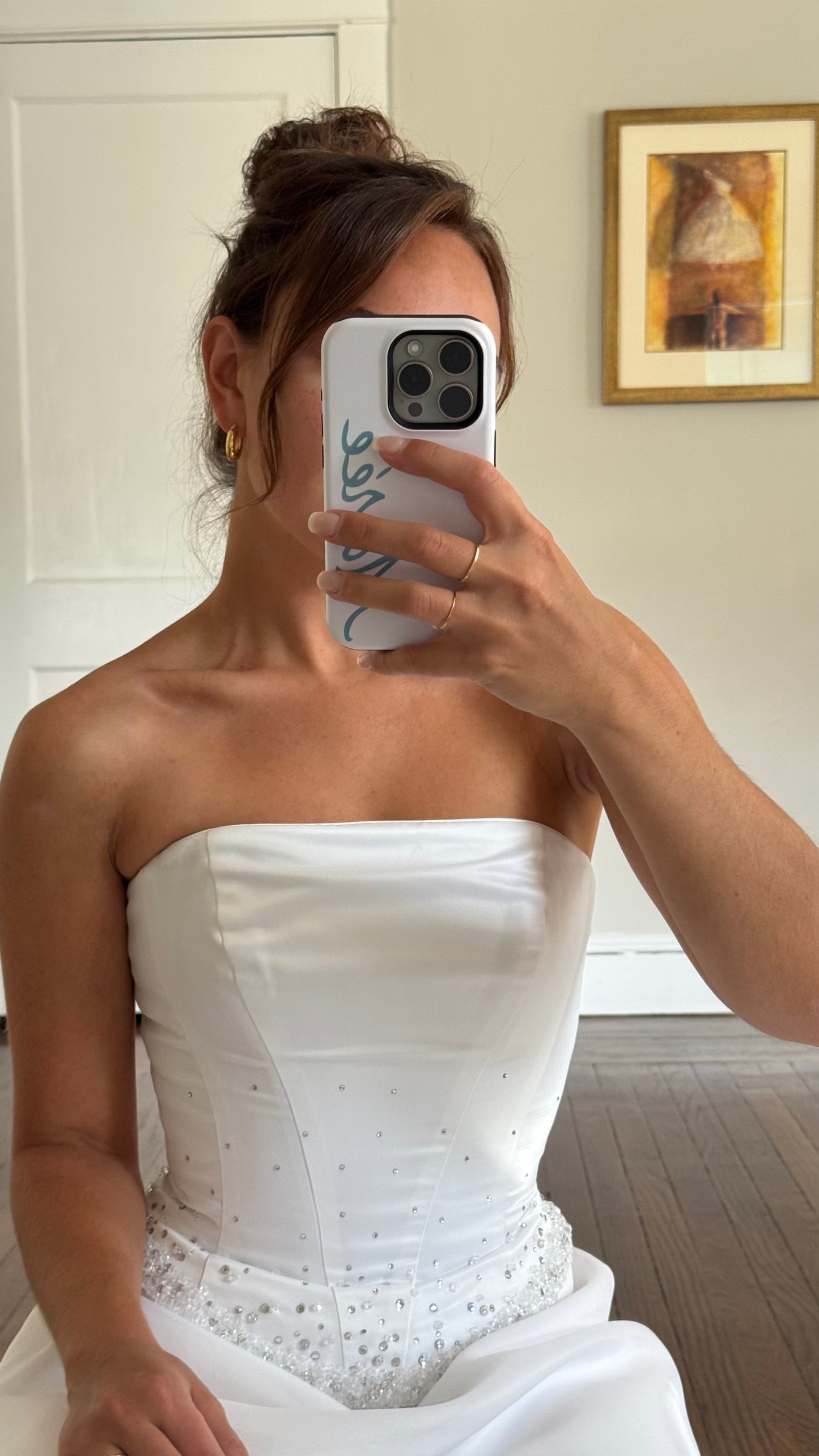 Y2K Basque Waist Embellished Corset Gown