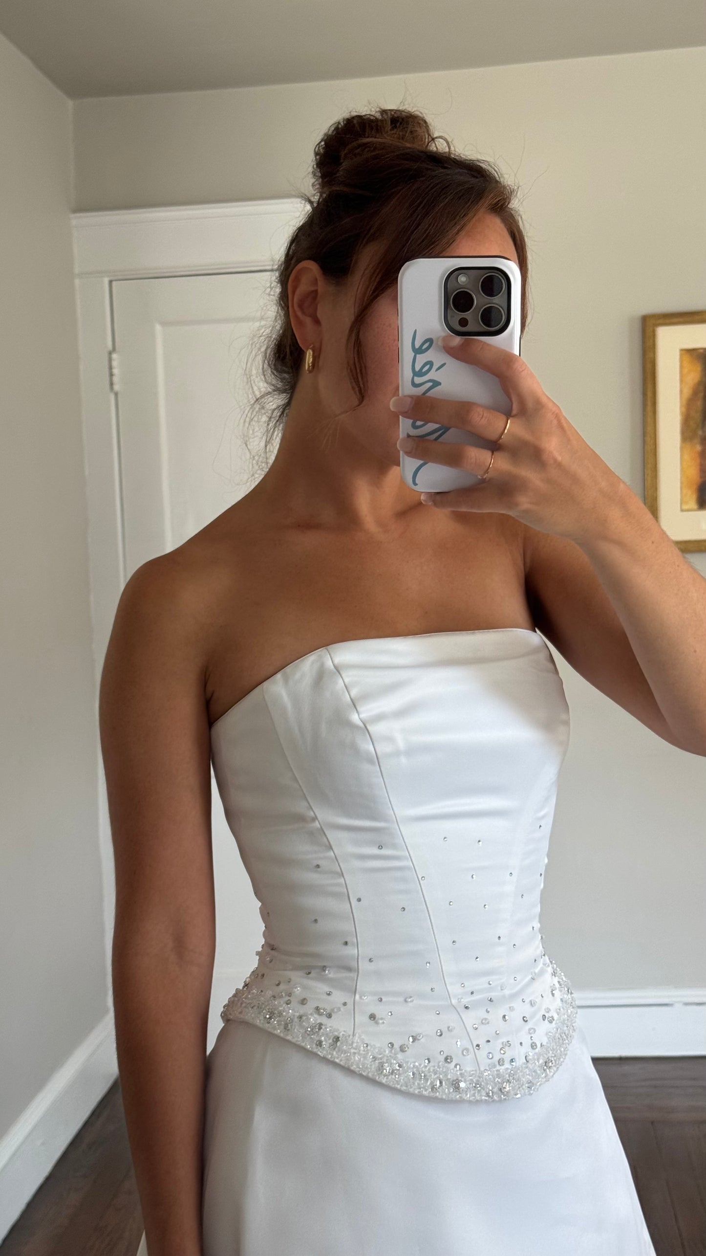 Y2K Basque Waist Embellished Corset Gown