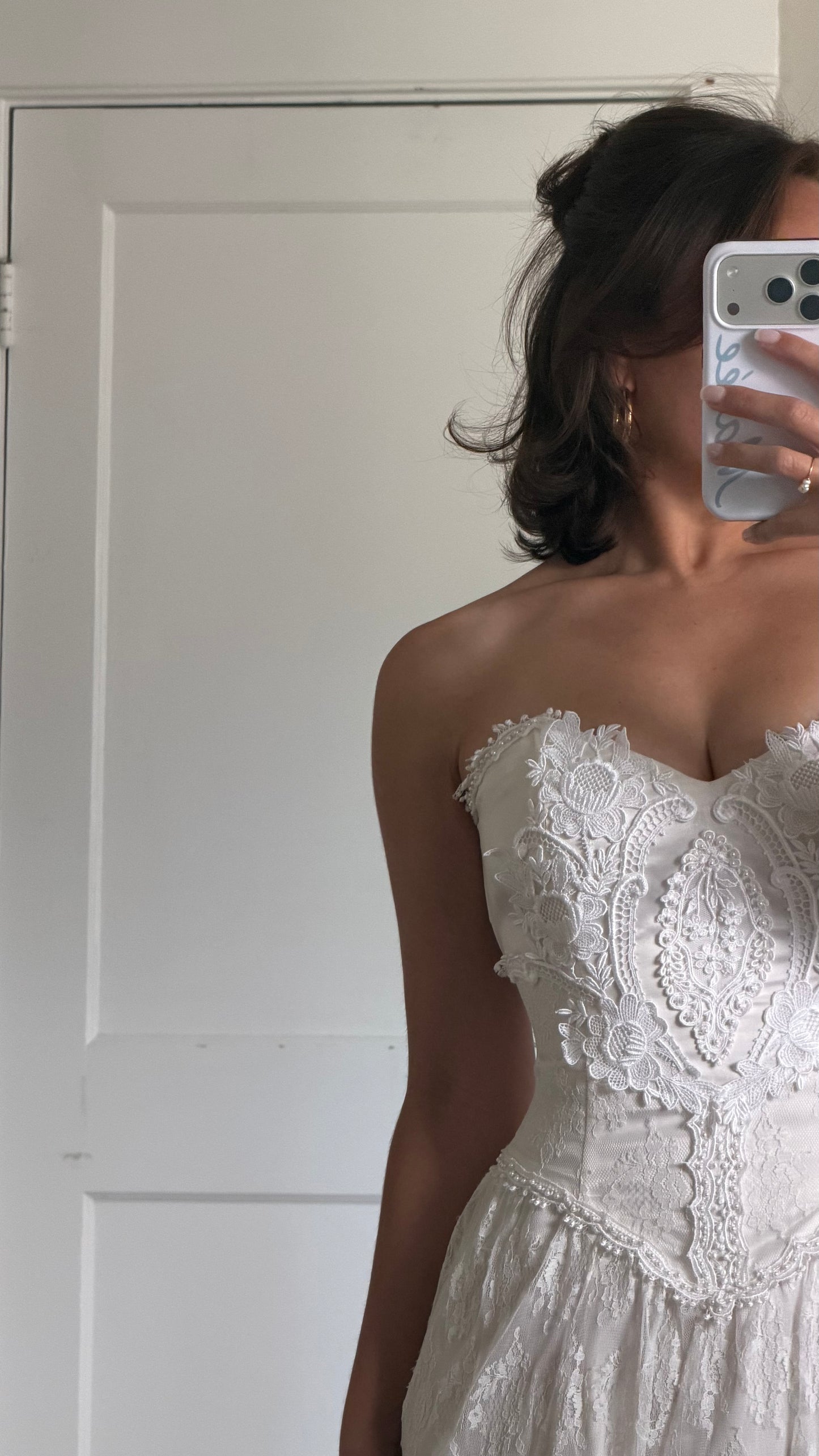 Lace Basque Waist Dress